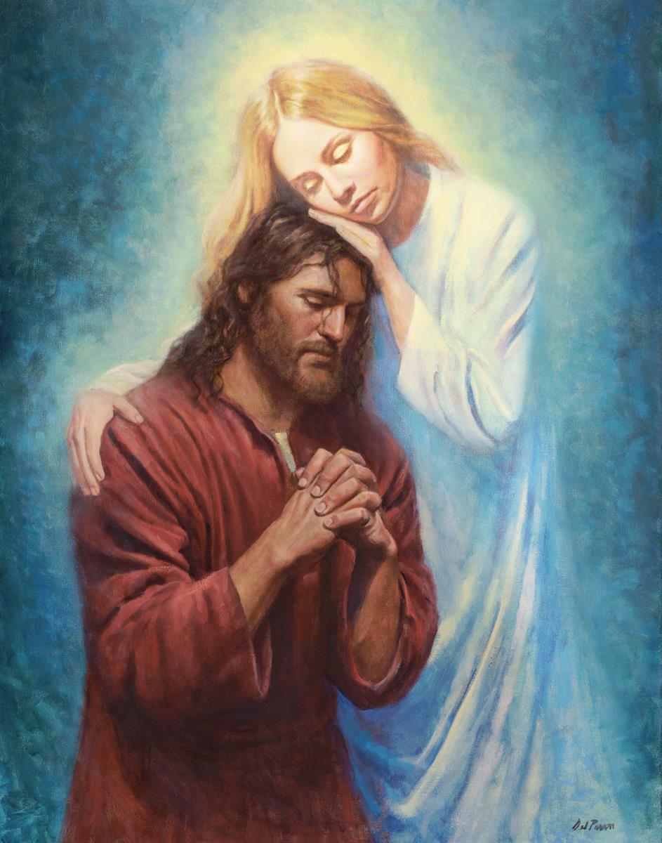 Angel Mother by Del Parson - Religious Wall Art for Home Decor - Perfect for Living Room, Bedroom & Church Inspirational Decor