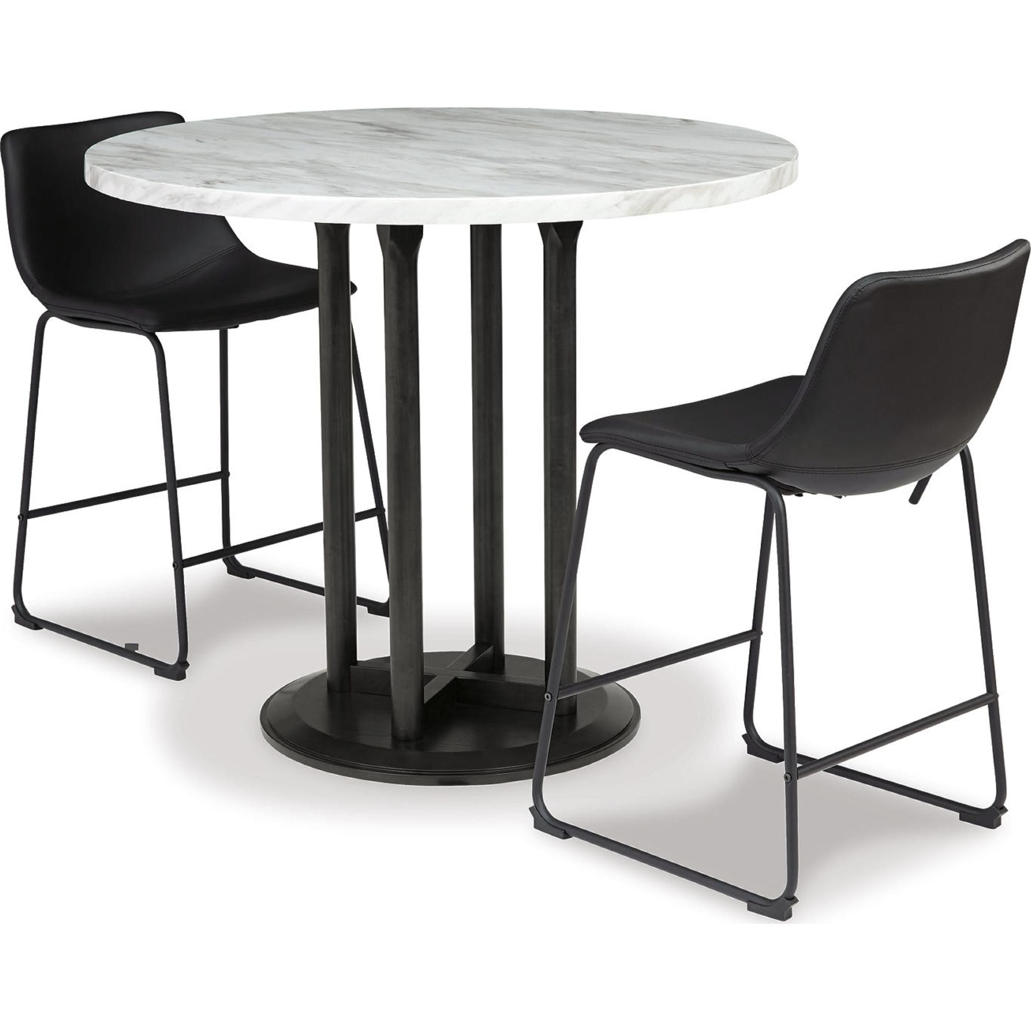 Centiar 3-Piece Counter Height Dining Set - Modern Bar Table & Stools for Kitchen, Breakfast Nook or Small Space - Perfect for Apartments, Condos & Tiny Homes