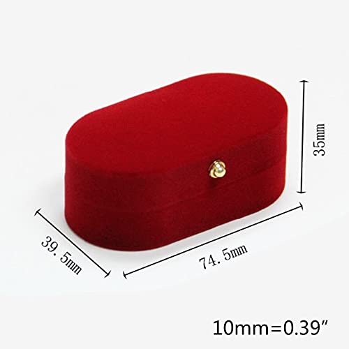 Elegant Portable Double Ring Jewelry Box - Wedding Engagement Ring Case & Jewelry Organizer for Women - Perfect for Travel, Gift Giving & Bridal Showers (Color: 4)