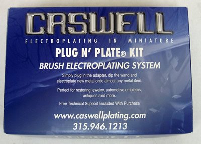 Caswell Plug N' Plate Zinc Plating Kit – DIY Metal Restoration for Rust Protection | Perfect for Automotive Parts, Tools & Hardware (Home Workshop & Industrial Use)