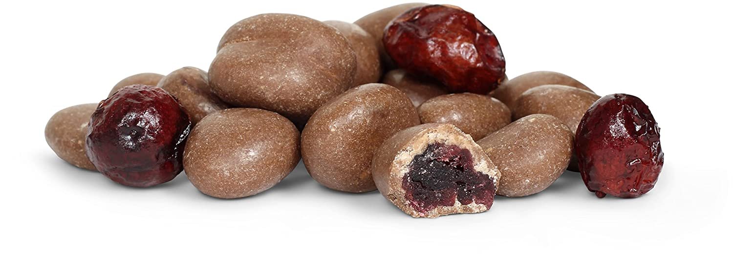 Premium Milk Chocolate Covered Cranberries - Sweet & Tart Snack for Gifting, Baking & Healthy Treats