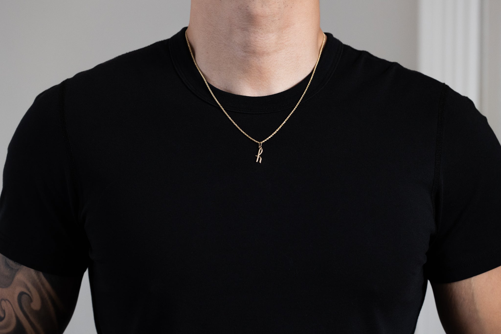 Gold Lowercase Initial h Pendant Necklace - Elegant Minimalist Letter Charm for Women & Girls | Perfect for Birthdays, Anniversaries & Everyday Wear (Model YC1060)