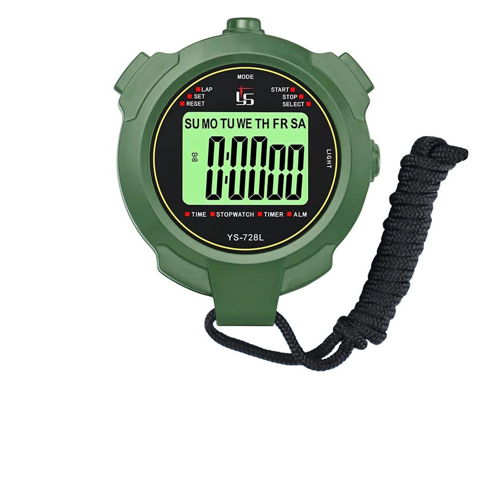 Waterproof Digital Sports Stopwatch with LCD Display - Handheld Electronic Timer for Swimming, Running, Soccer Training - Perfect for Coaches, Athletes & Fitness Enthusiasts