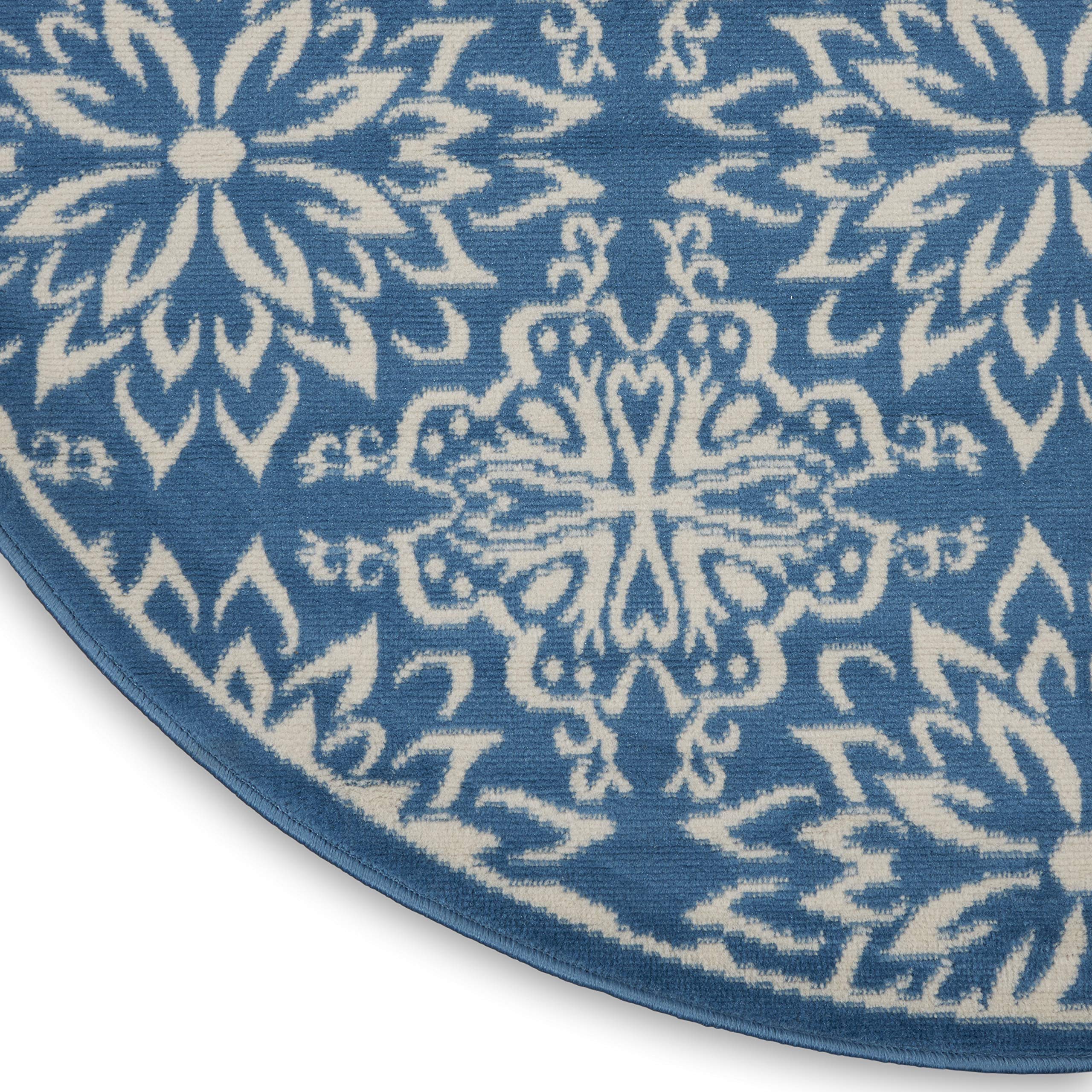 Nourison Jubilant Floral Ivory/Blue 5'3
