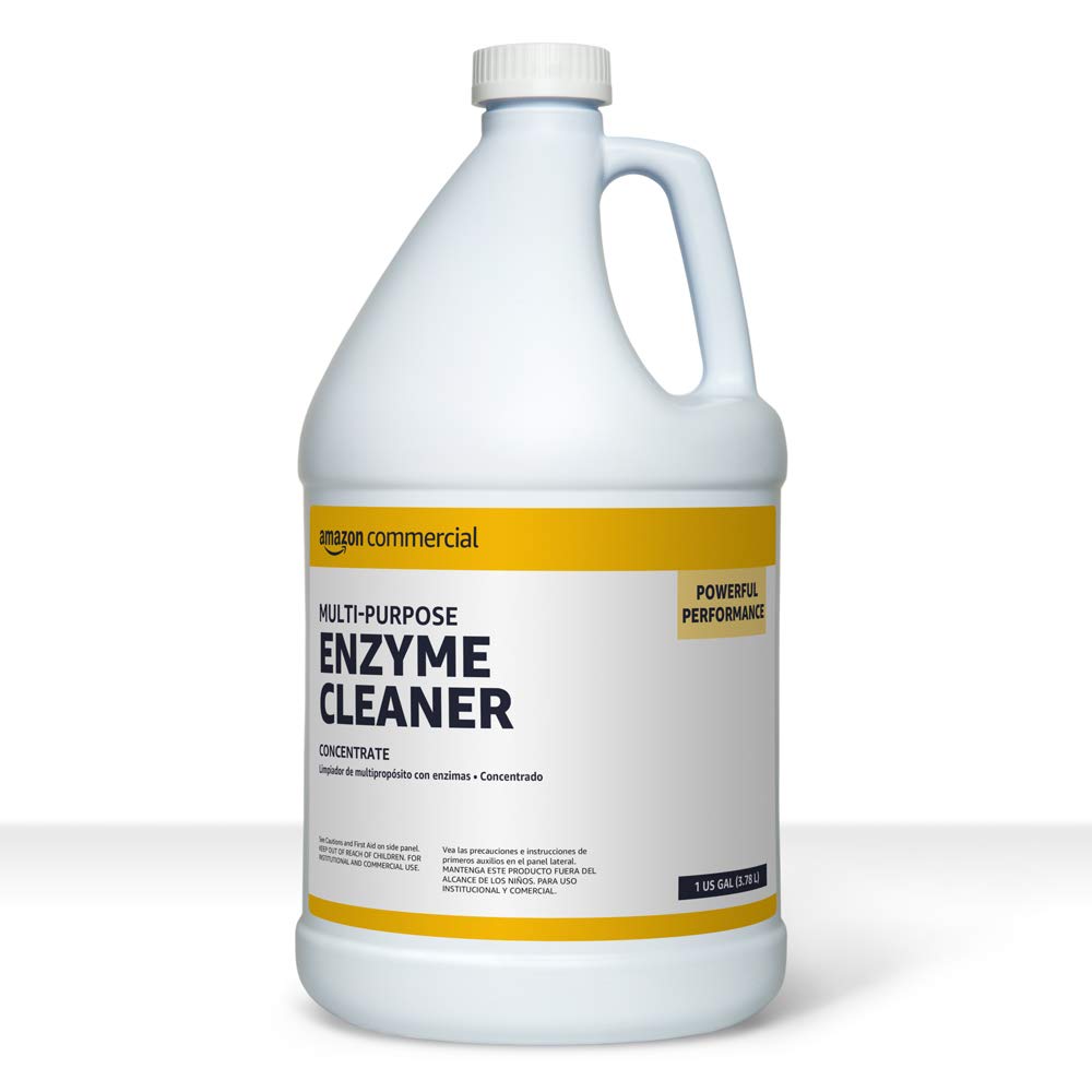 AmazonCommercial Multi-Purpose Enzyme Cleaner - 1 Gallon Concentrated Formula for Odor Removal & Stain Cleaning - Ideal for Home, Kitchen, Bathroom & Pet Areas