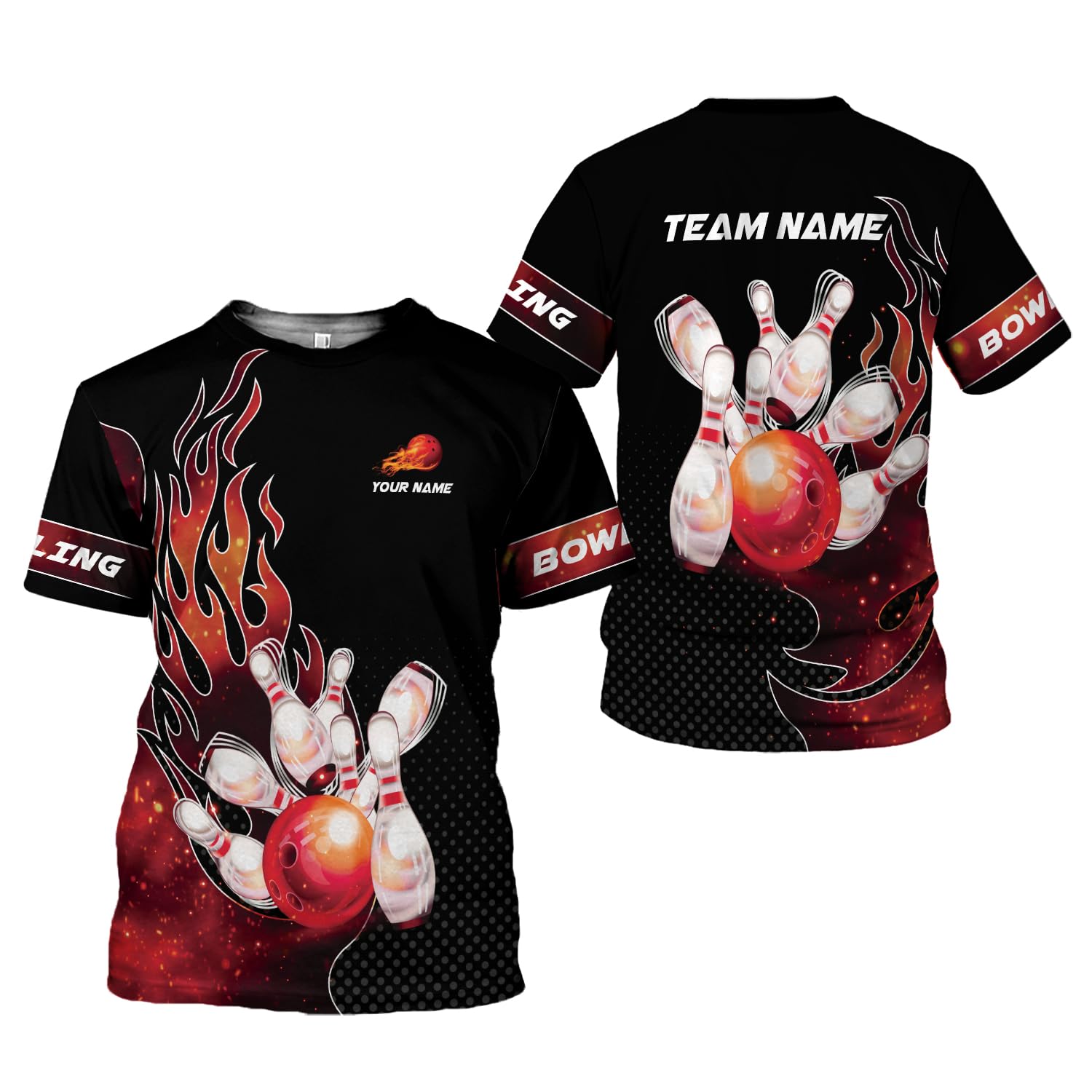 Custom Bowling Shirts for Men & Women - Personalized Unisex Bowling Jerseys with Team Logo Printing - Perfect for Bowling Leagues, Tournaments, and Casual Wear