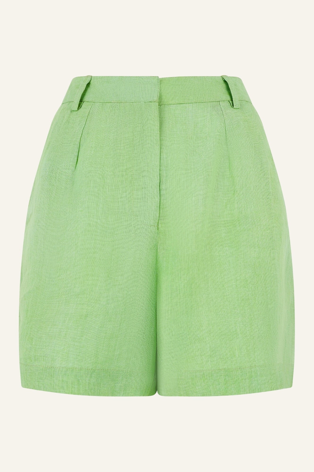 Alexandra Women's Linen Shorts - Comfortable Green Summer Shorts for Casual Wear, Beach & Vacation