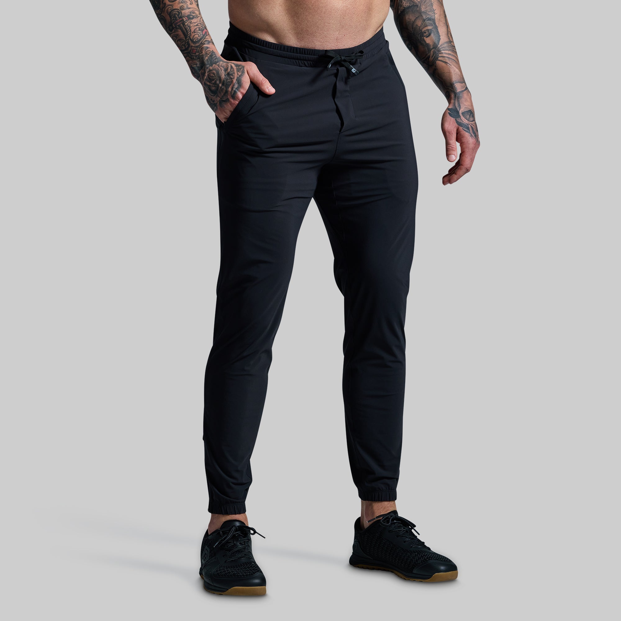 Men's Performance Jogger Pants - Breathable Athletic Running Pants for Men, Comfortable Workout & Gym Joggers (Black) - Ideal for Running, Training, and Casual Wear
