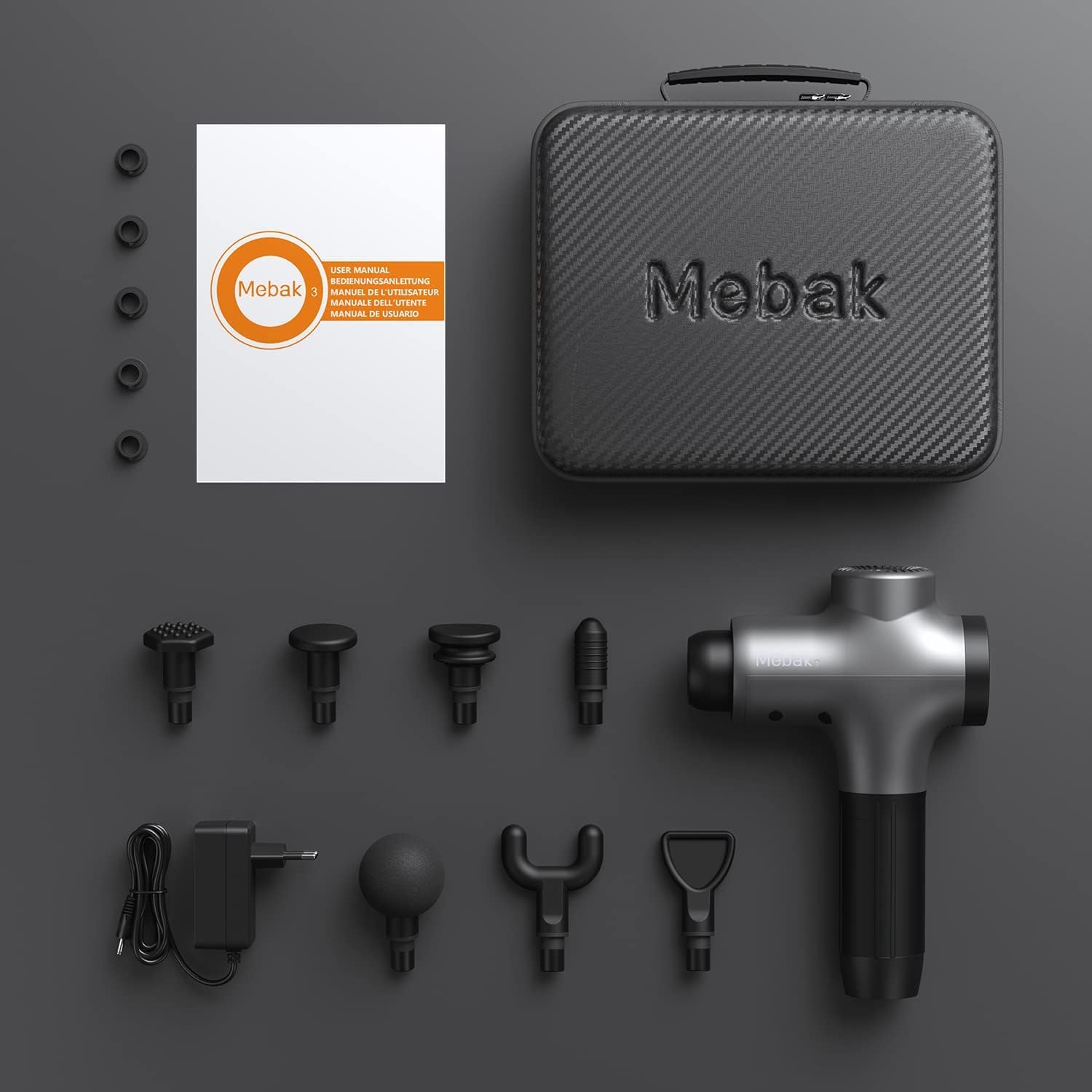 **Mebak 3 Deep Tissue Massage Gun for Athletes – Professional Percussion Muscle Massager for Shoulder, Leg, Back & Body Pain Relief – Quiet & Portable Sports Massage Gun – Perfect Gift for Men – Ideal for Post-Workout Recovery & Relaxation**