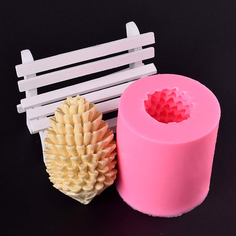 3D Christmas Pine Cone Nut Shaped Silicone Candle Mold for DIY Chocolate, Pastry, Fondant & Handmade Soap - Perfect for Holiday Baking, Candle Making & Crafting Gifts