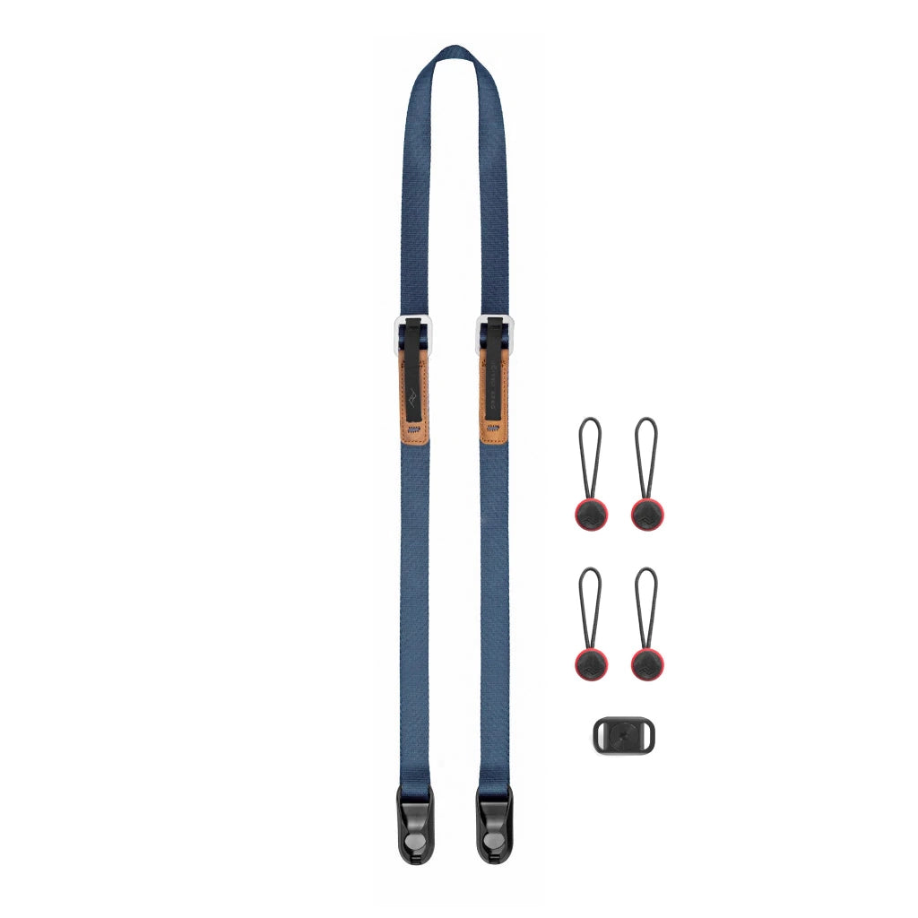 Peak Design Leash Camera Strap - Adjustable & Comfortable DSLR/SLR/Mirrorless Camera Neck Strap (Midnight Blue) - Perfect for Travel, Hiking & Outdoor Photography