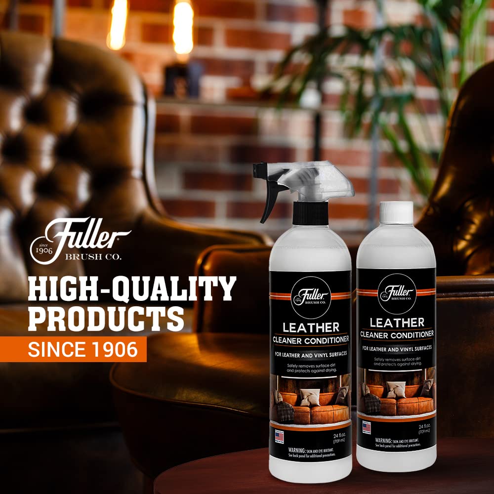 Premium Leather Cleaner & Conditioner Kit (6 Pack) - Deep Cleaning & Conditioning for Sofas, Car Seats, Bags & More - Restores & Protects Genuine Leather