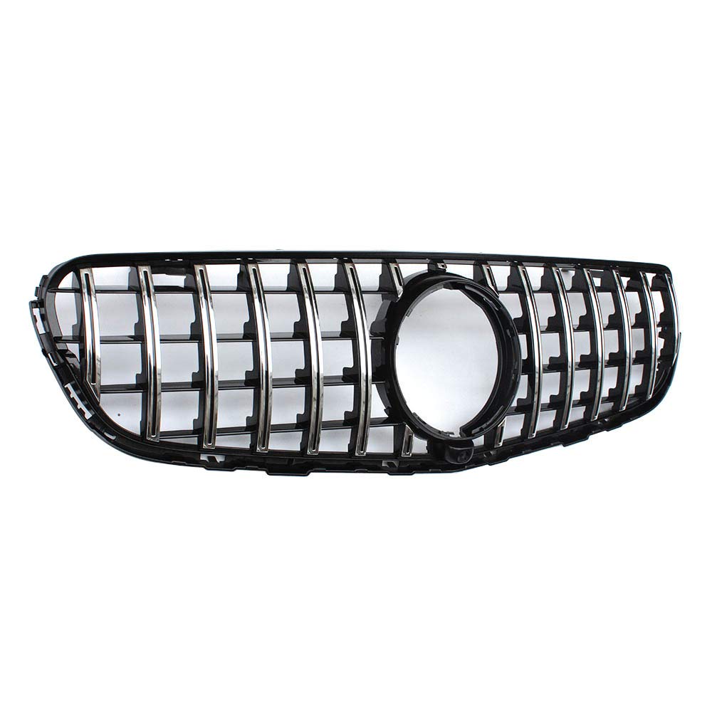 AMG Style Front Grille for Mercedes Benz GLC Class W253 GLC300 GLC350 - Silver Mesh Grill Upgrade | Perfect for Car Customization & Off-Road Adventures