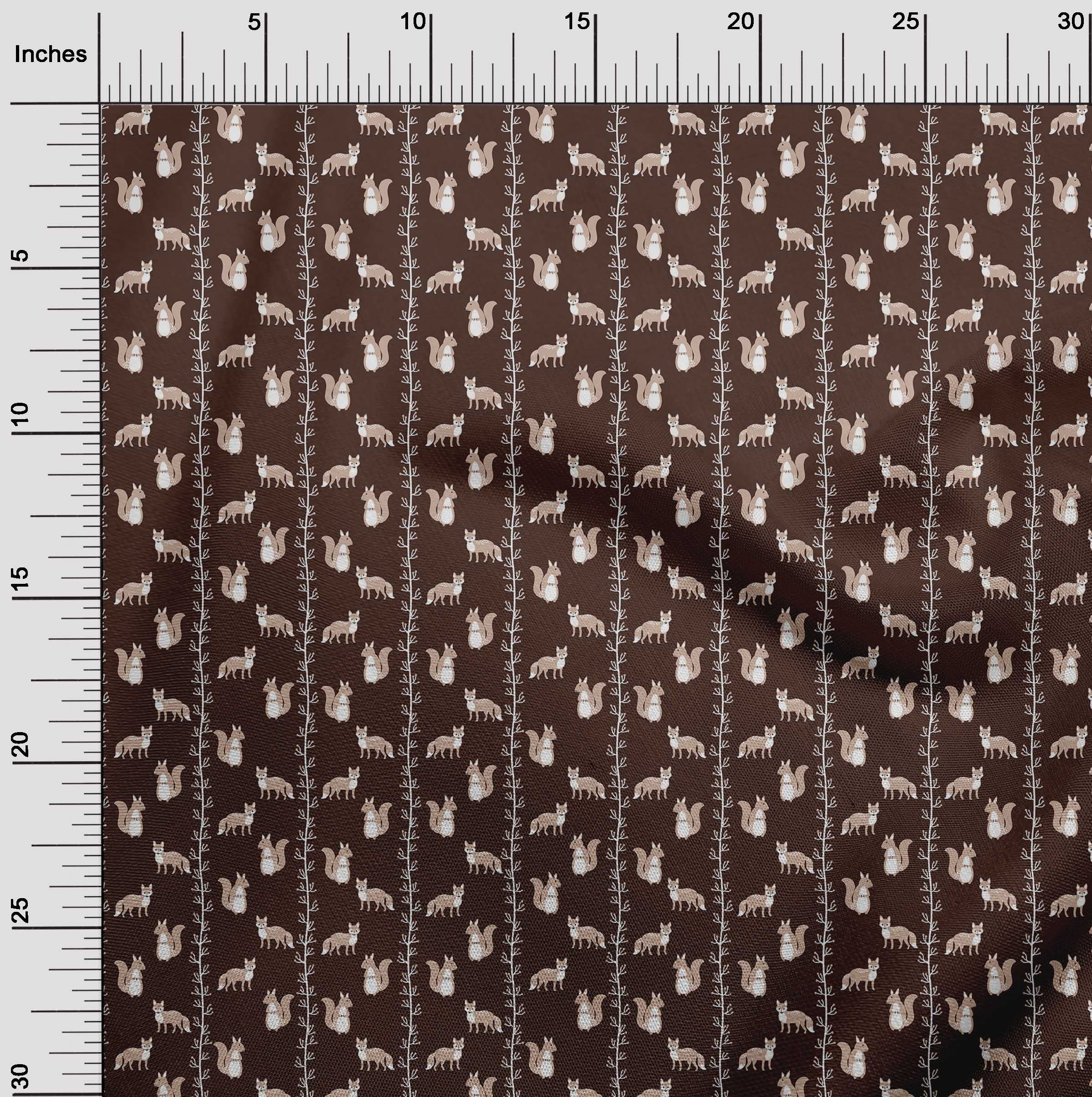 Premium Rayon Brown Animal Print Fabric by The Yard - 56 Inch Wide for DIY Clothing, Sewing & Craft Projects - Perfect for Dresses, Skirts, Home Decor & Quilting