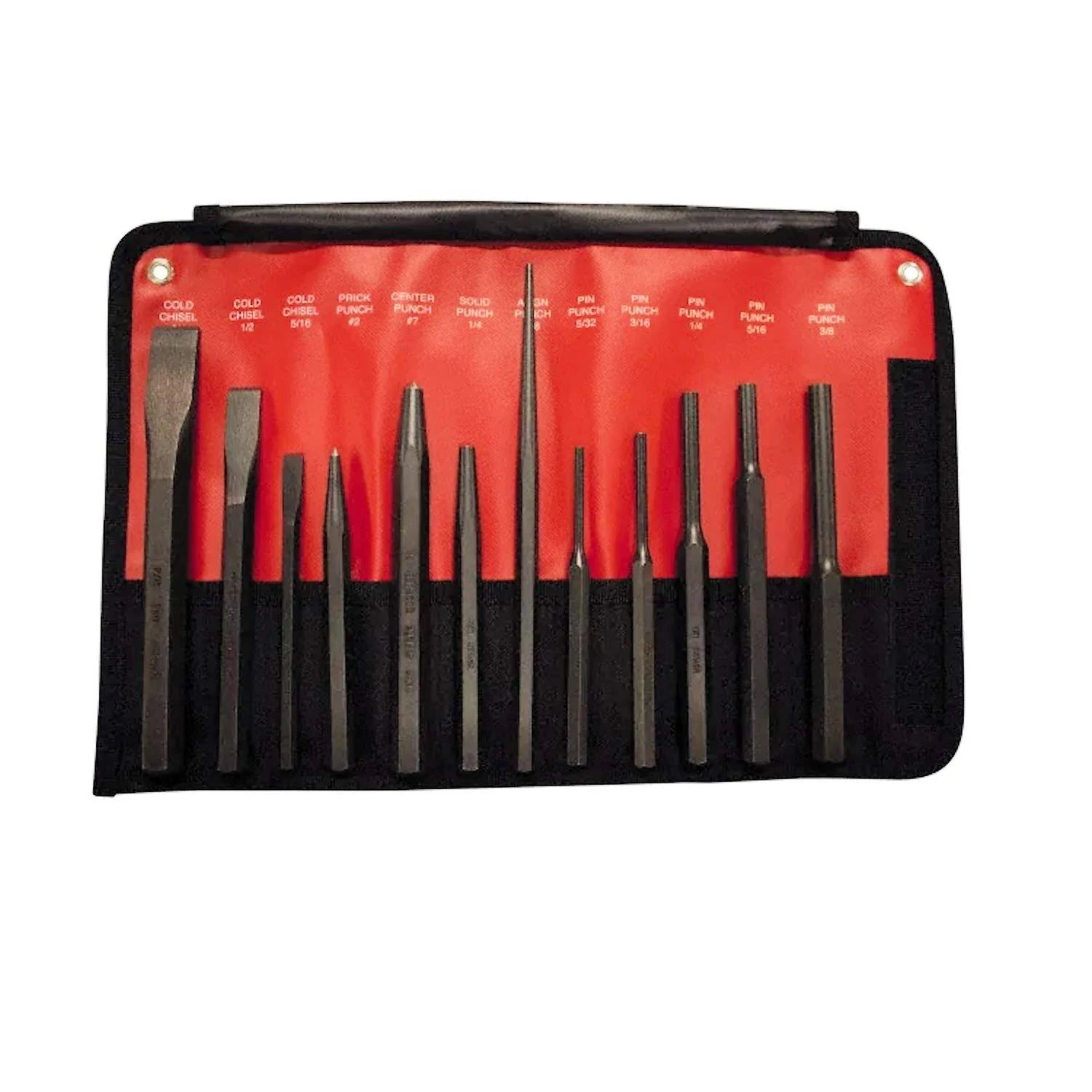 Mayhew 61412 12-Piece Punch and Chisel Set - Professional Metalworking Tools for Automotive Repair & Woodworking Projects