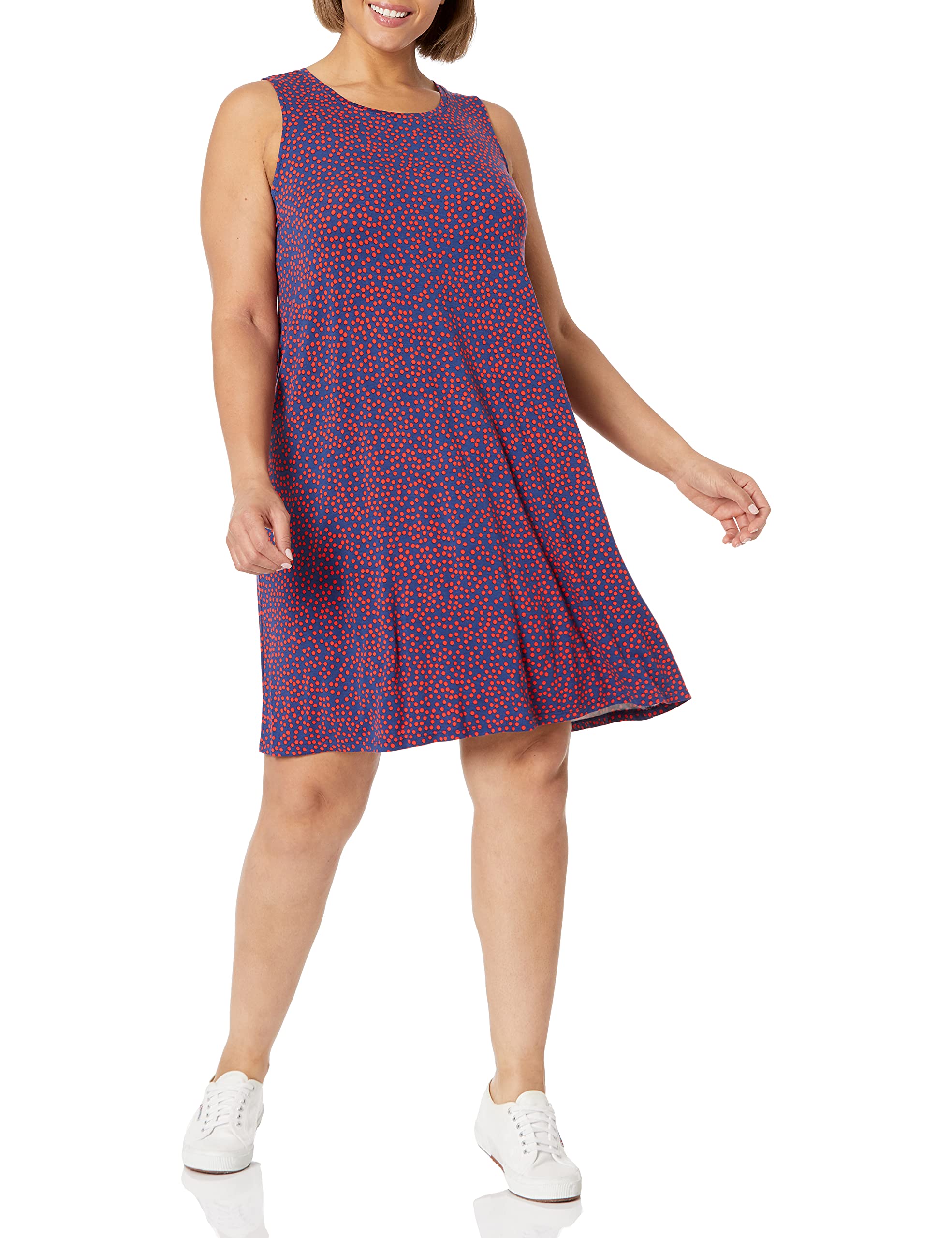 Amazon Essentials Women's Tank Swing Dress - Comfortable Casual Summer Dress for Women, Perfect for Beach, Vacation, and Everyday Wear