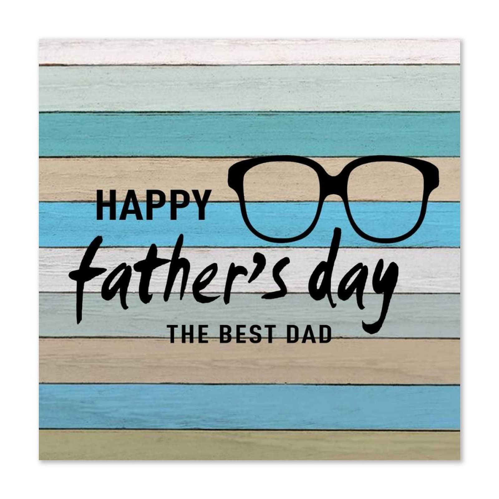 Personalized Wooden Father's Day Sign - Custom Quote Camp Decor - 12x12 Inch Rustic Home Decoration for Dad's Office, Man Cave, or Outdoor Cabin