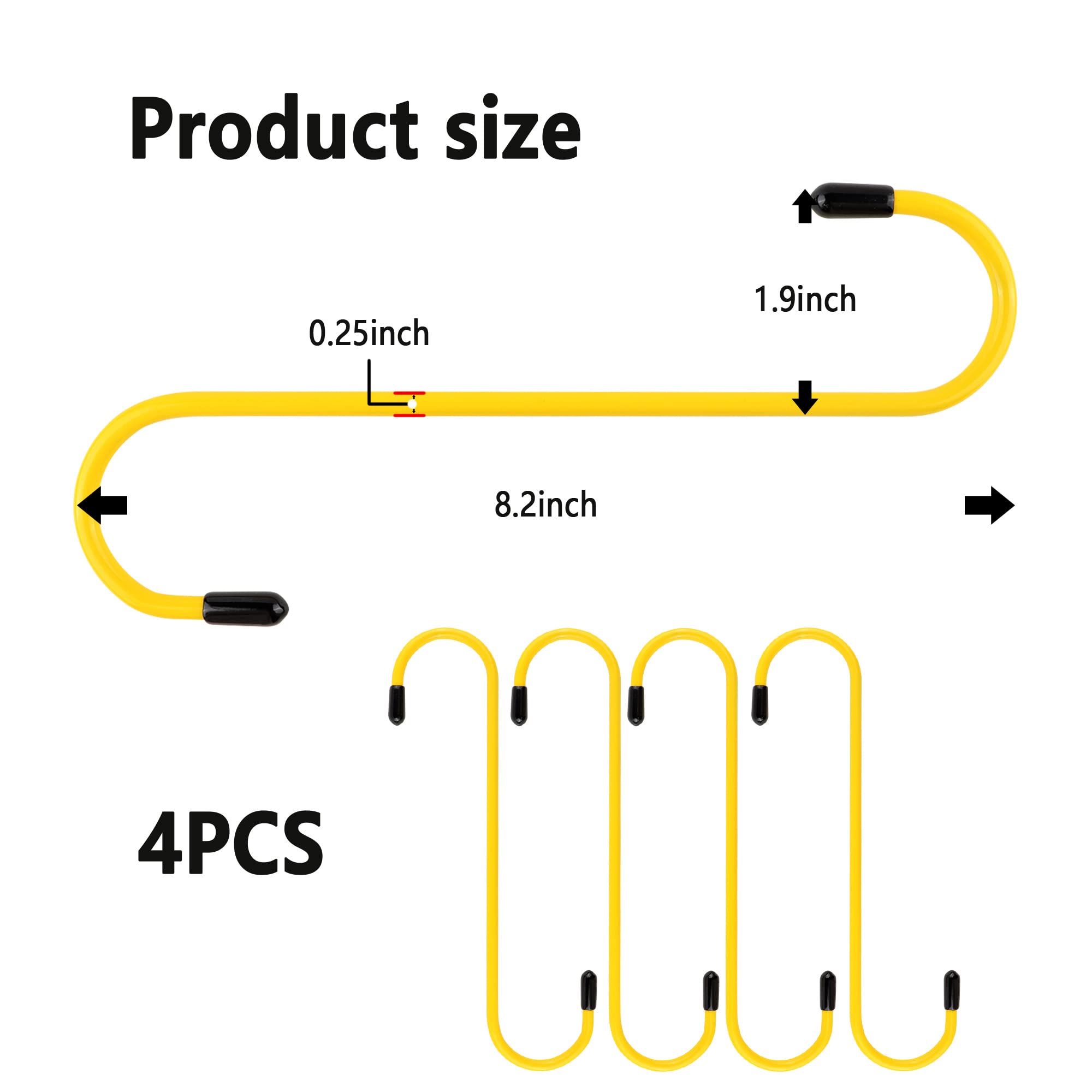 OFBAND Car Brake Caliper Hangers - 2 Pack Yellow Brake Repair Hooks with Rubber Tips for Axle, Brake Pads & Caliper Service - Essential Automotive Tool for SUV, Truck & Car Maintenance - Perfect for DIY Garage Repairs & Professional Mechanic Work