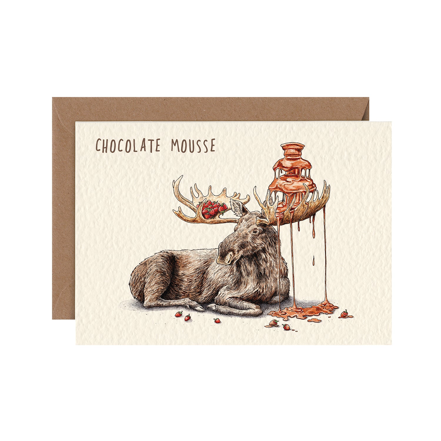 Delicious Chocolate Mousse Greeting Card - Elegant Birthday & Anniversary Card for Chocolate Lovers - Perfect for Special Occasions & Sweet Surprises