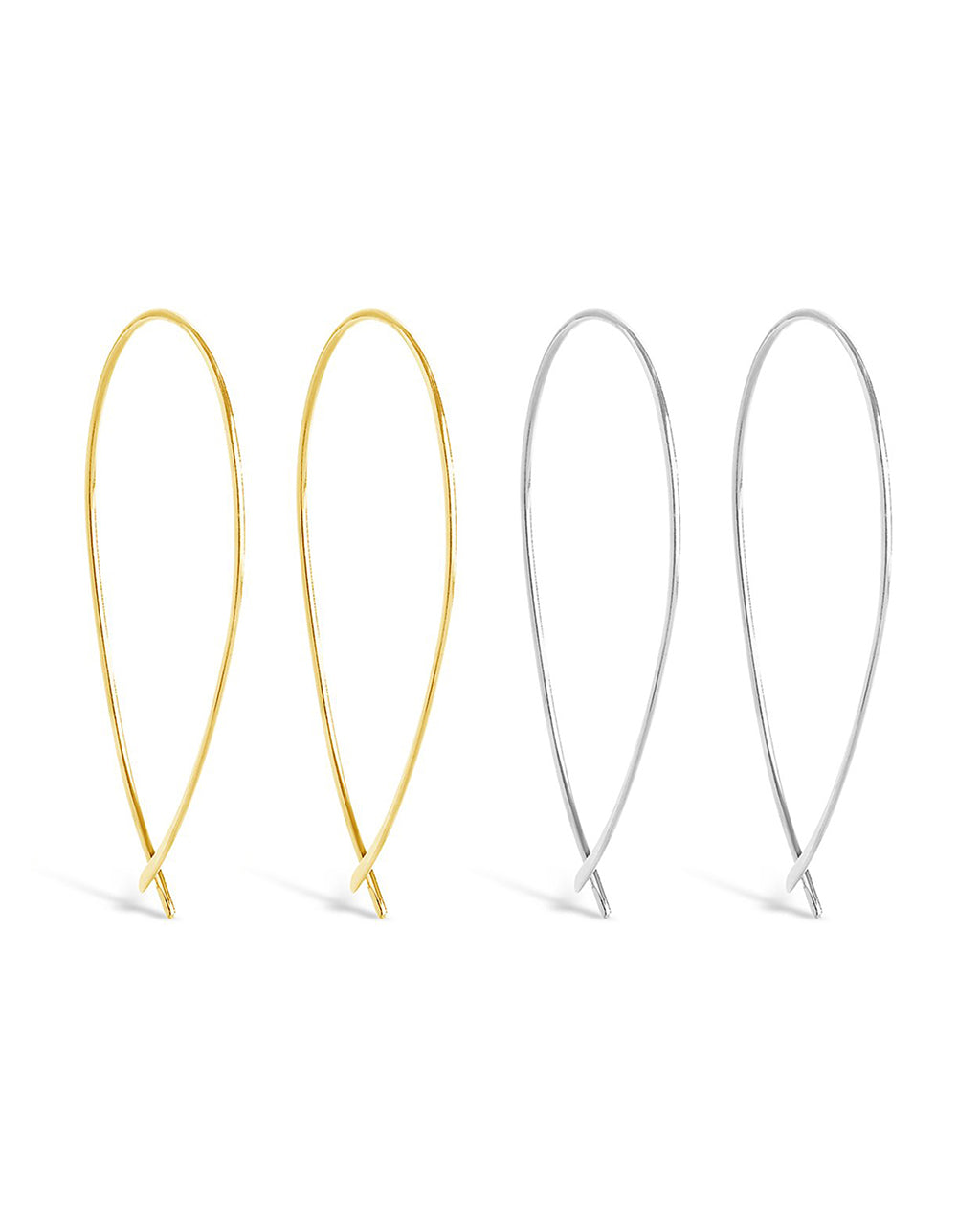 Delicate Threader Hoop Earrings - Set of 2 Dainty Gold Plated Earrings for Women | Perfect for Everyday Wear, Date Night & Special Occasions