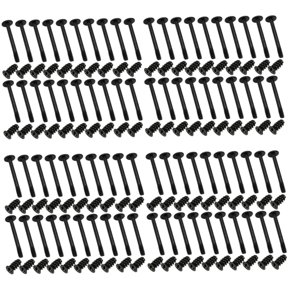 Uonlytech 4 Sets Computer Case Fan Mount Screws - Standard Flat Head & Cross Head Screws for PC Cooling Fan Installation | Perfect for Gaming PC Builds, Computer Upgrades & DIY Case Mods