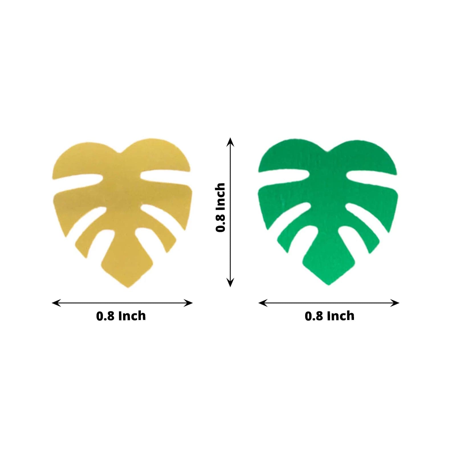 15g Metallic Tropical Leaves Confetti - Green and Gold Party Decorations for Weddings, Baby Showers & Tropical Themed Events