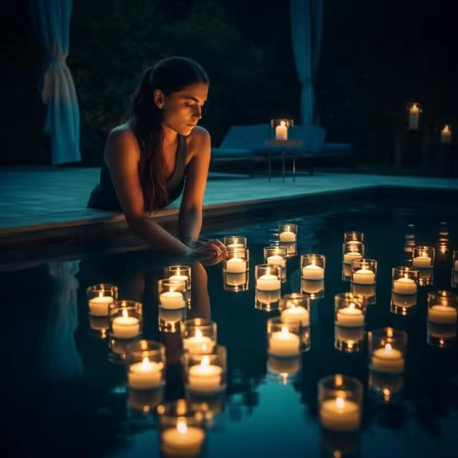 20PCS Waterproof LED Floating Pool Lights - Warm White Glow for Swimming Pools, Hot Tubs, Ponds | Outdoor Decorative Lights for Beach, Garden, Patio, Lawn & Christmas Decorations | Creates Magical Ambiance for Parties, Weddings & Nighttime Swimming