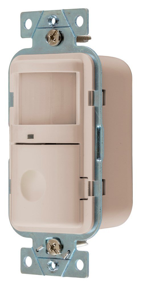 Hubbell WS2000LA Occupancy Sensor Wall Switch with Passive Infrared Technology, 120/277V, Light Almond - Ideal for Energy-Efficient Lighting Control in Offices, Warehouses & Restrooms