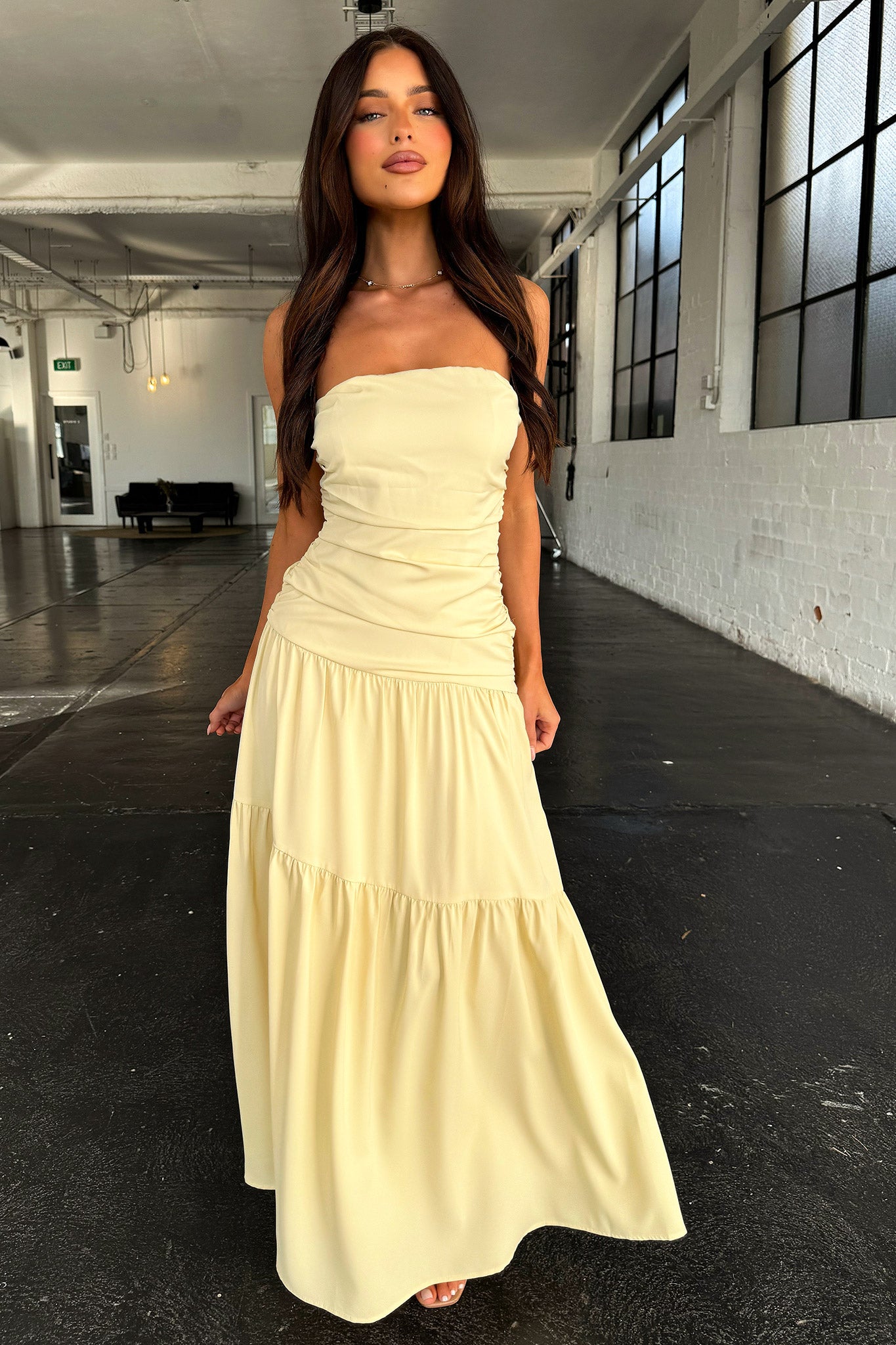 Charlotte Maxi Dress in Yellow - Flowy Summer Beach Dress for Women | Perfect for Vacations, Weddings & Casual Outings