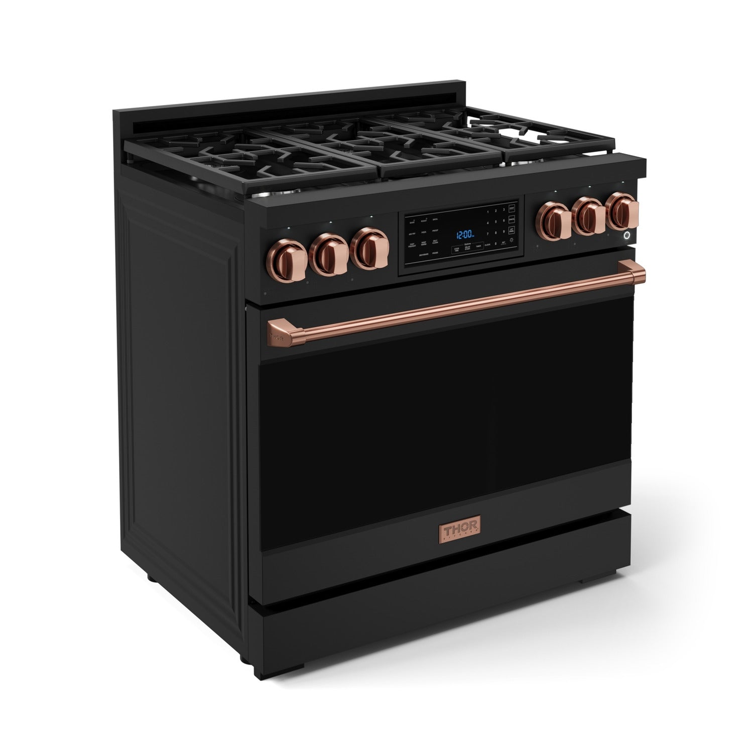 Thor Kitchen Black Stainless Steel Freestanding Professional Gas Range - 36
