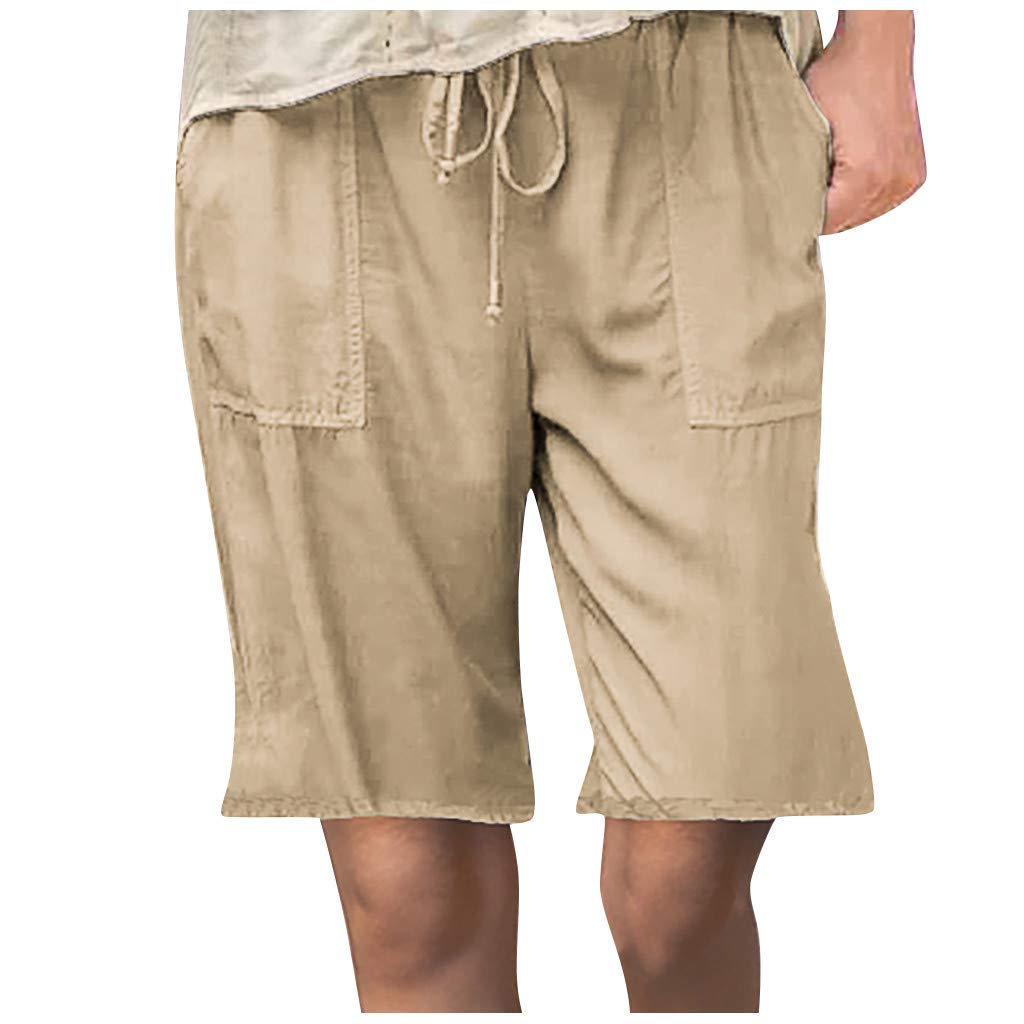 Women's Summer & Fall Bandage Shorts - Plus Size Casual Overalls with Pockets | Comfortable Stretch Coveralls for Everyday Wear, Beach, Shopping & Outdoor Activities