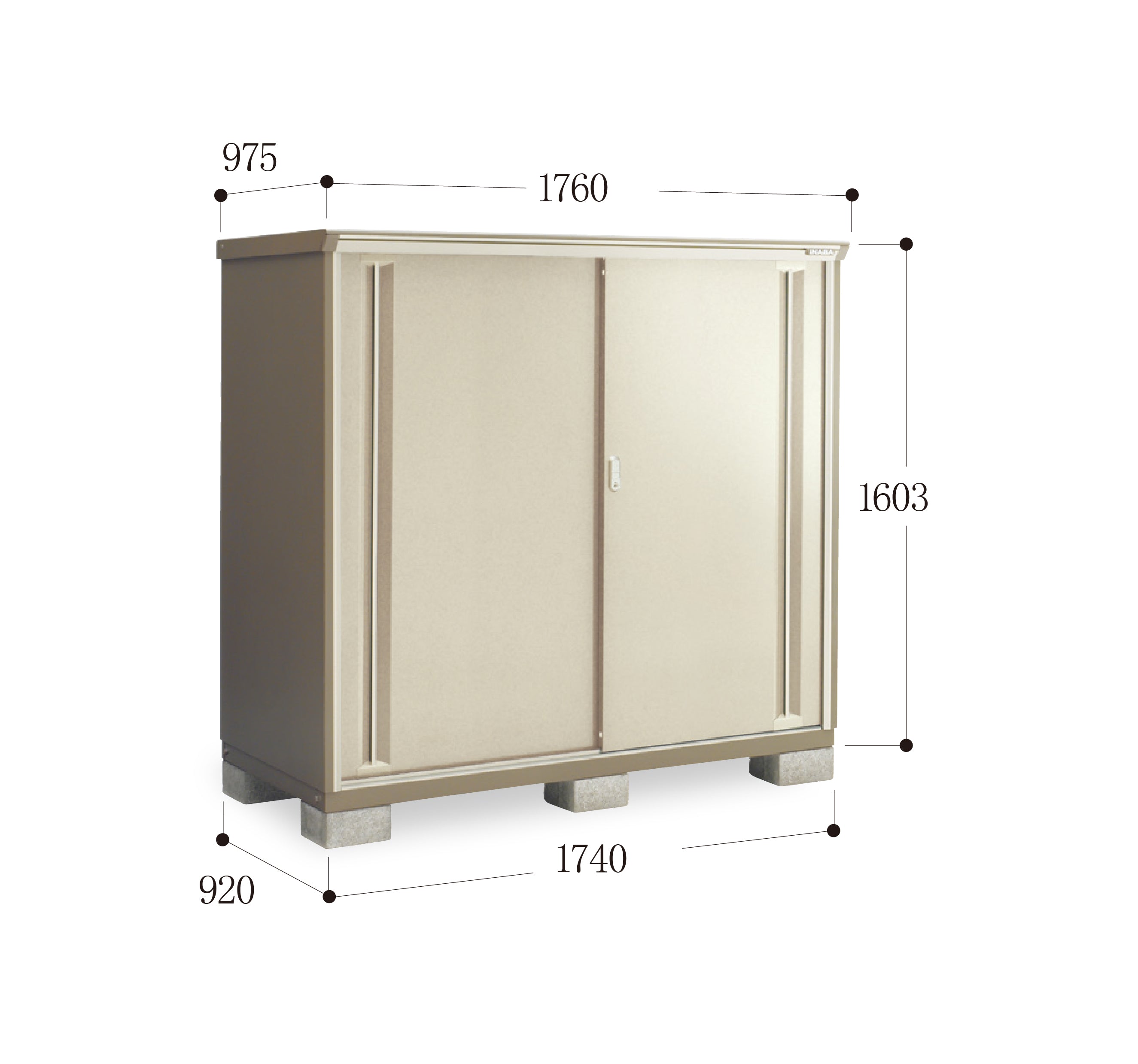 Pre-Order Inaba Outdoor Storage Cabinet KMW 179D (67.7