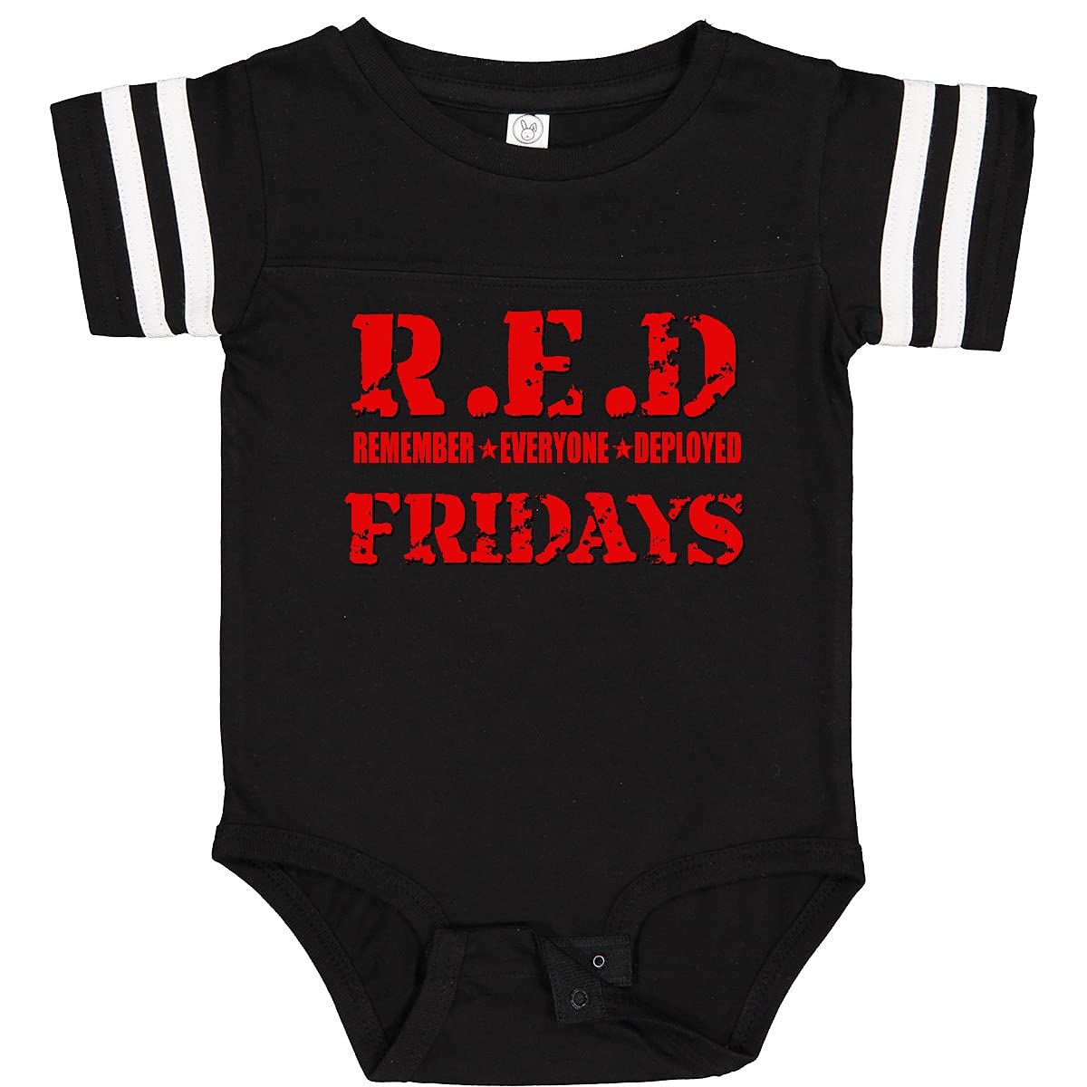 Inktastic Red Fridays Baby Bodysuit - Soft Cotton Infant Onesie for Boys & Girls | Perfect for Holidays, Family Photos & Casual Outings