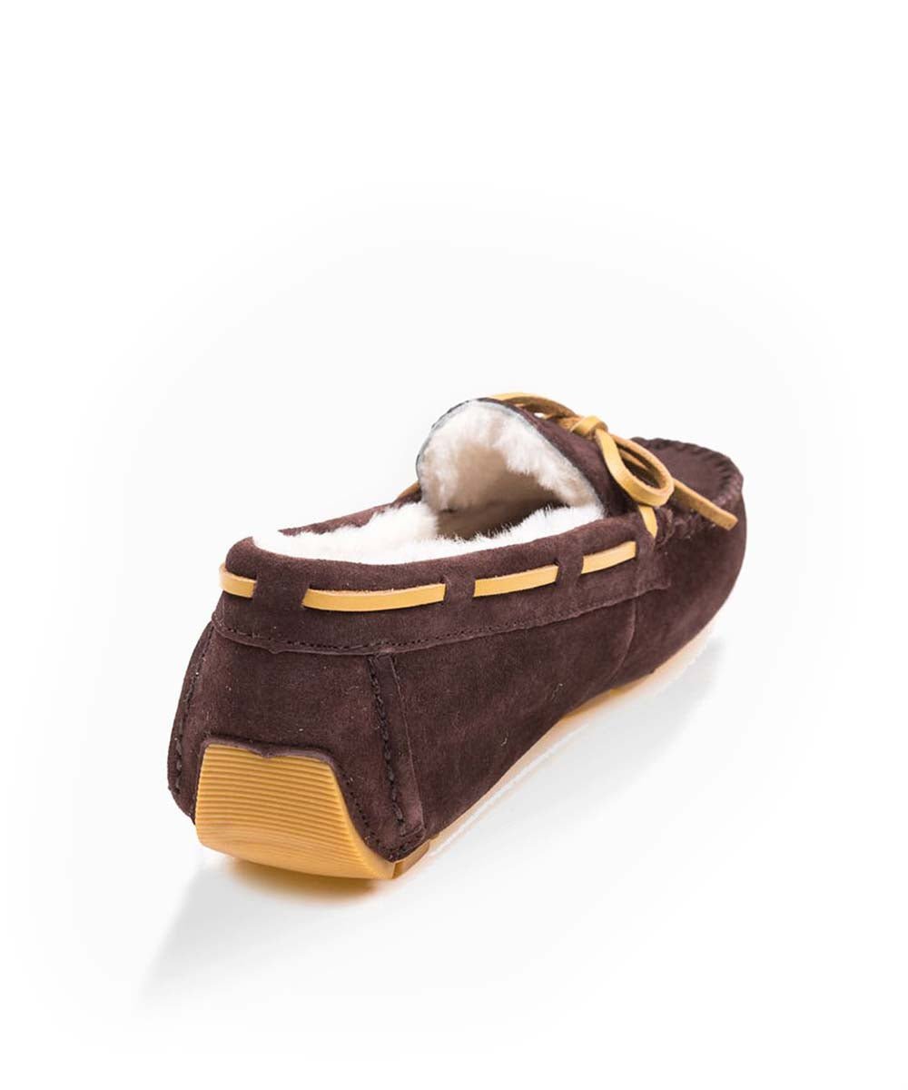Women's UGG Fur Moccasin Slippers - Cozy Indoor/Outdoor Winter House Shoes with Soft Fleece Lining - Perfect for Home, Lounge & Cold Weather Comfort