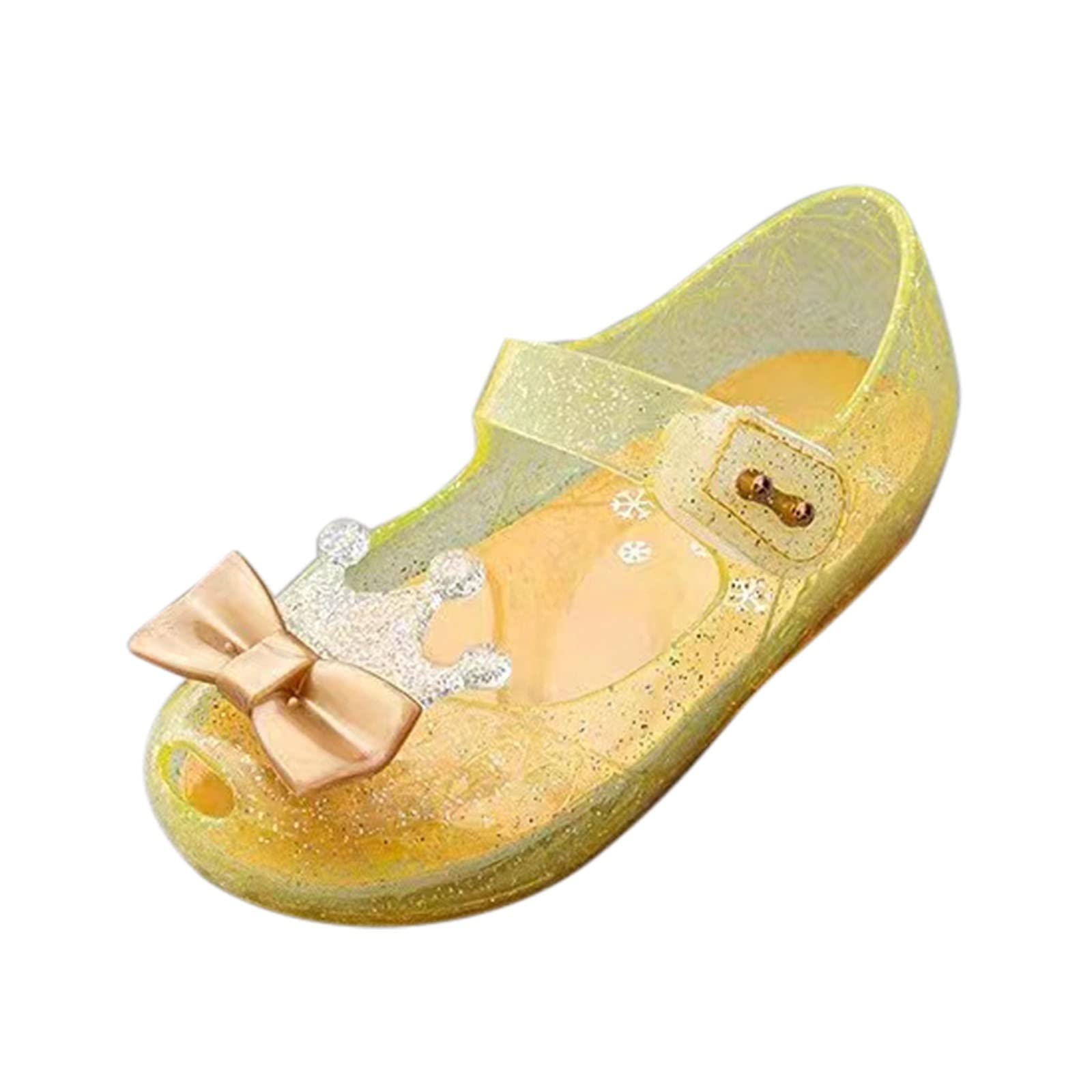 Lykmera Baby Girls Crown Flash Sandals - Non-Slip Soft Sole for Dance & Play