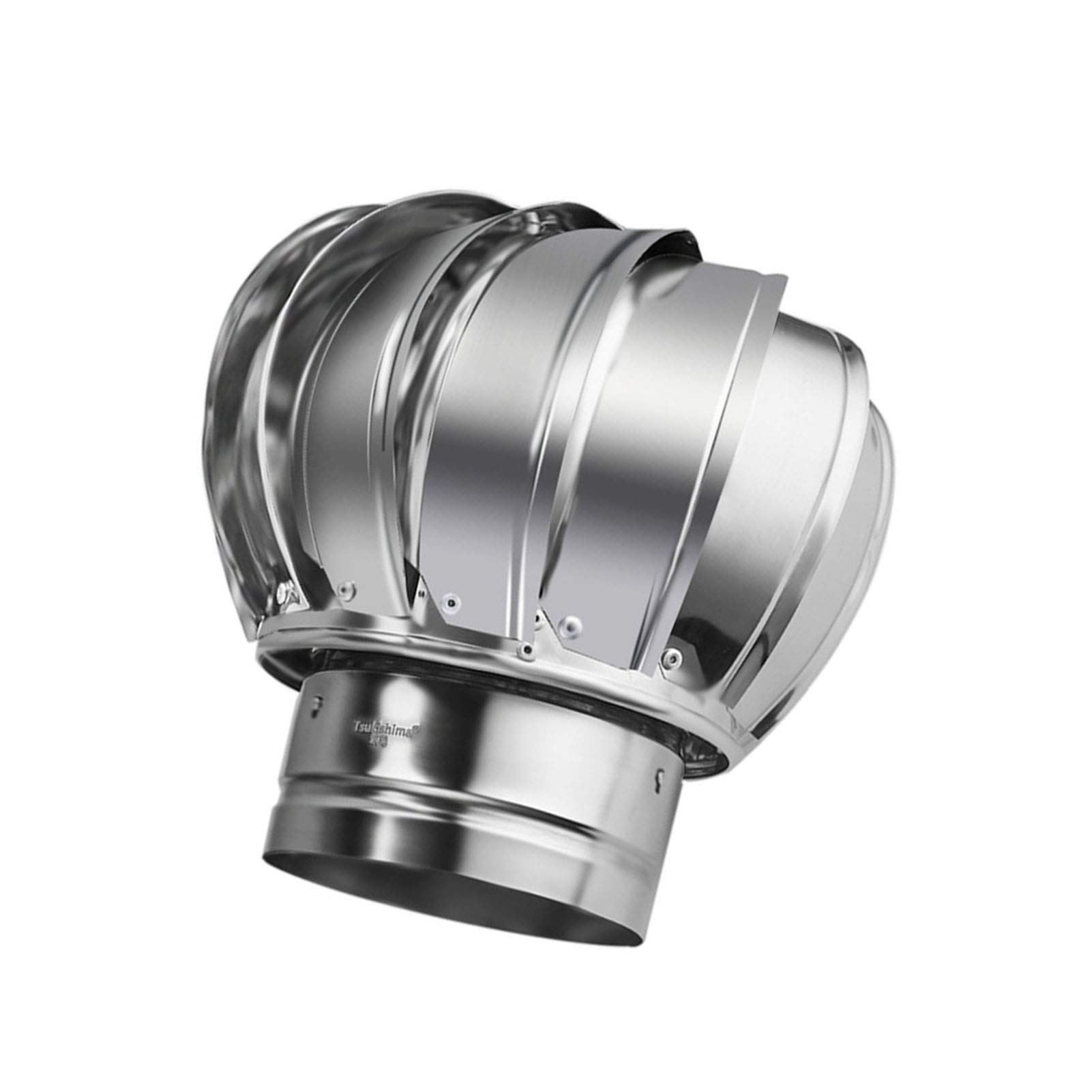 Stainless Steel Rotating Chimney Cowl Cap - 110mm Spinner Anti-Downdraught Ventilator for Most Standard Chimney Pots | Windproof Roof Ventilation Solution for Homes & Outdoor Fireplaces