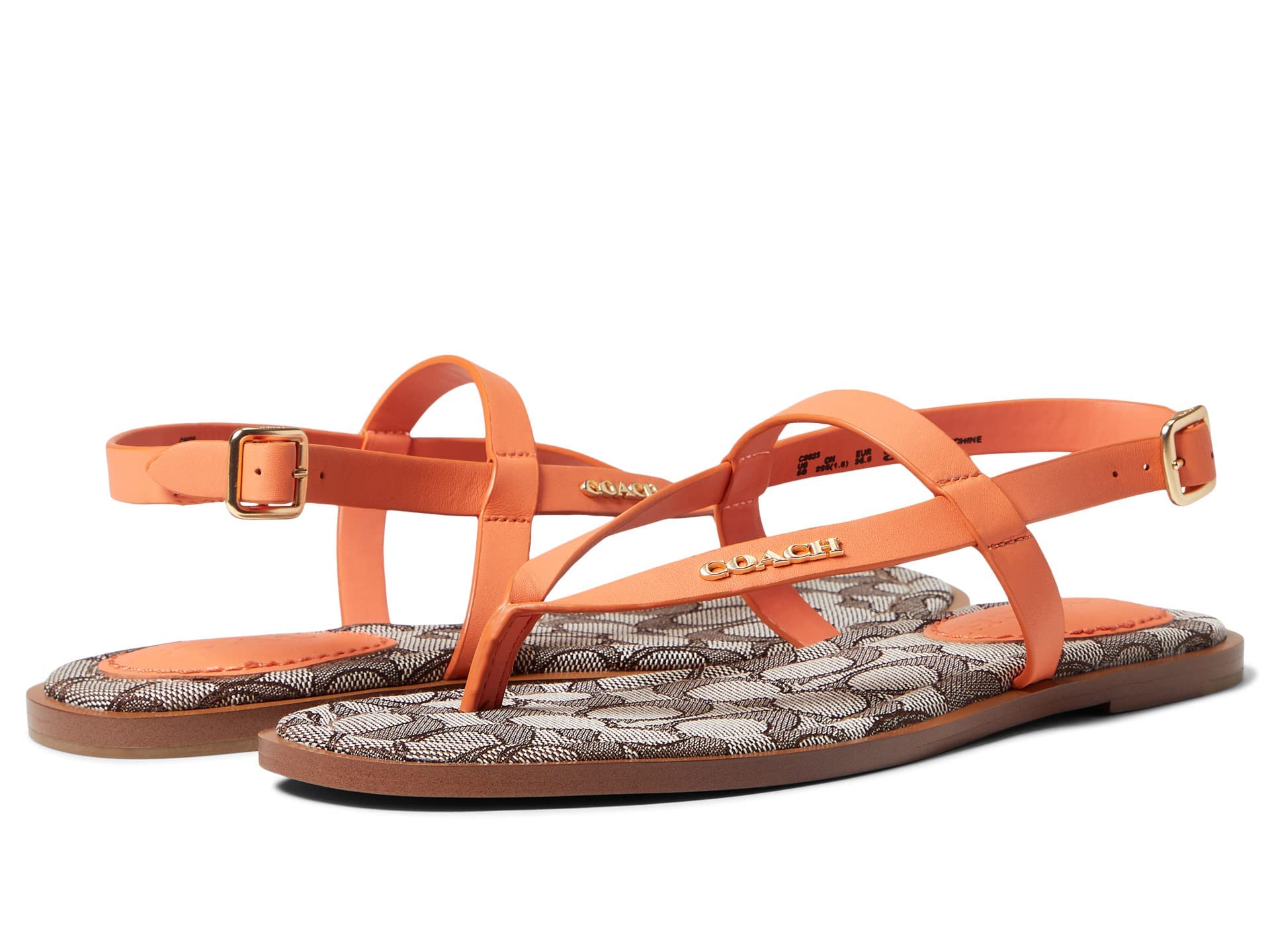 COACH Women's Josie Leather Sandals - Comfortable Designer Flip Flops for Summer, Beach & Casual Outings - Perfect for Vacation, Poolside & Everyday Wear