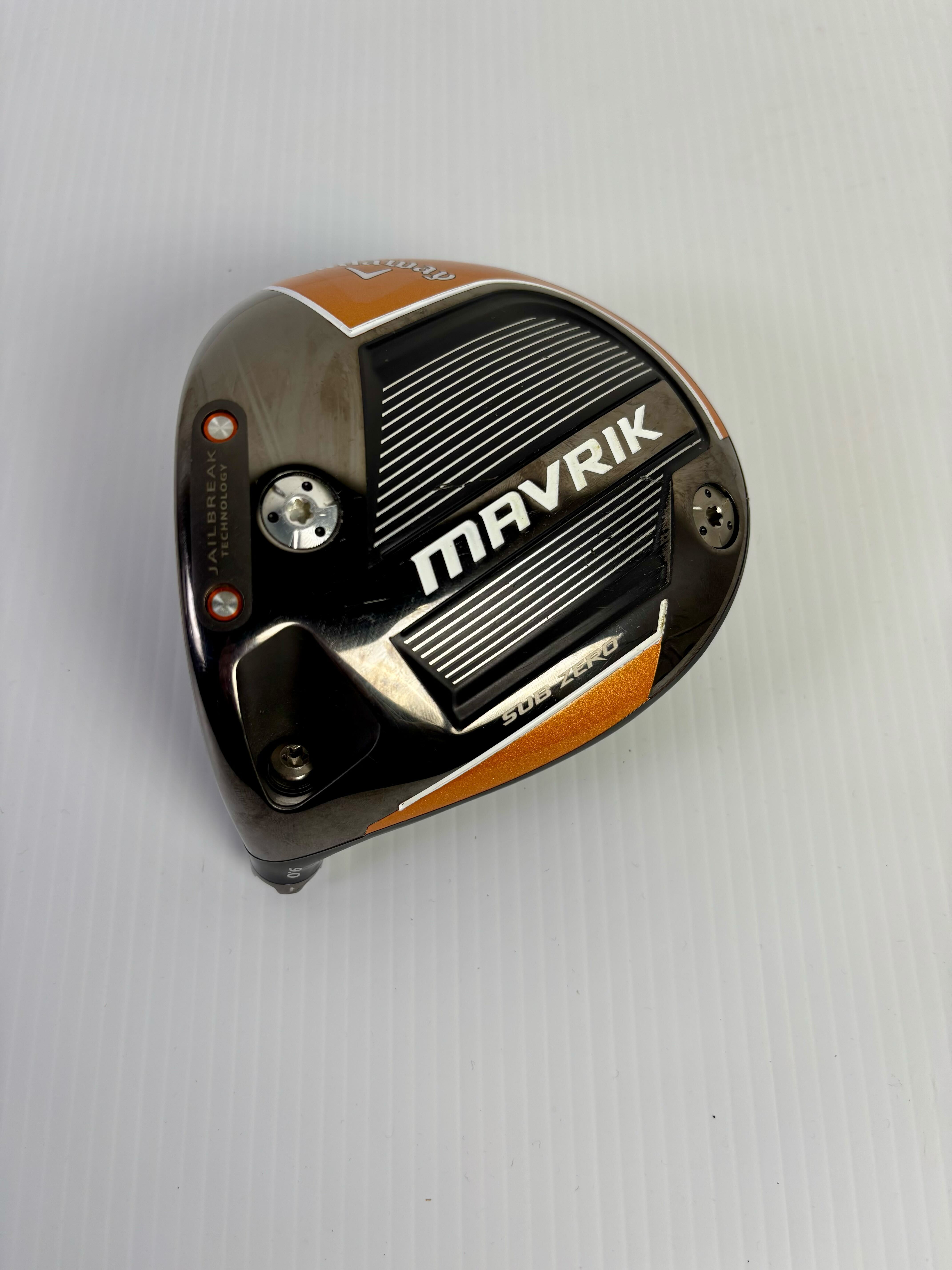 Used Callaway Mavrik Sub Zero Driver Head Only - Left Handed 9° Golf Club for Men | Perfect for Left-Handed Golfers Seeking Distance & Control on the Course
