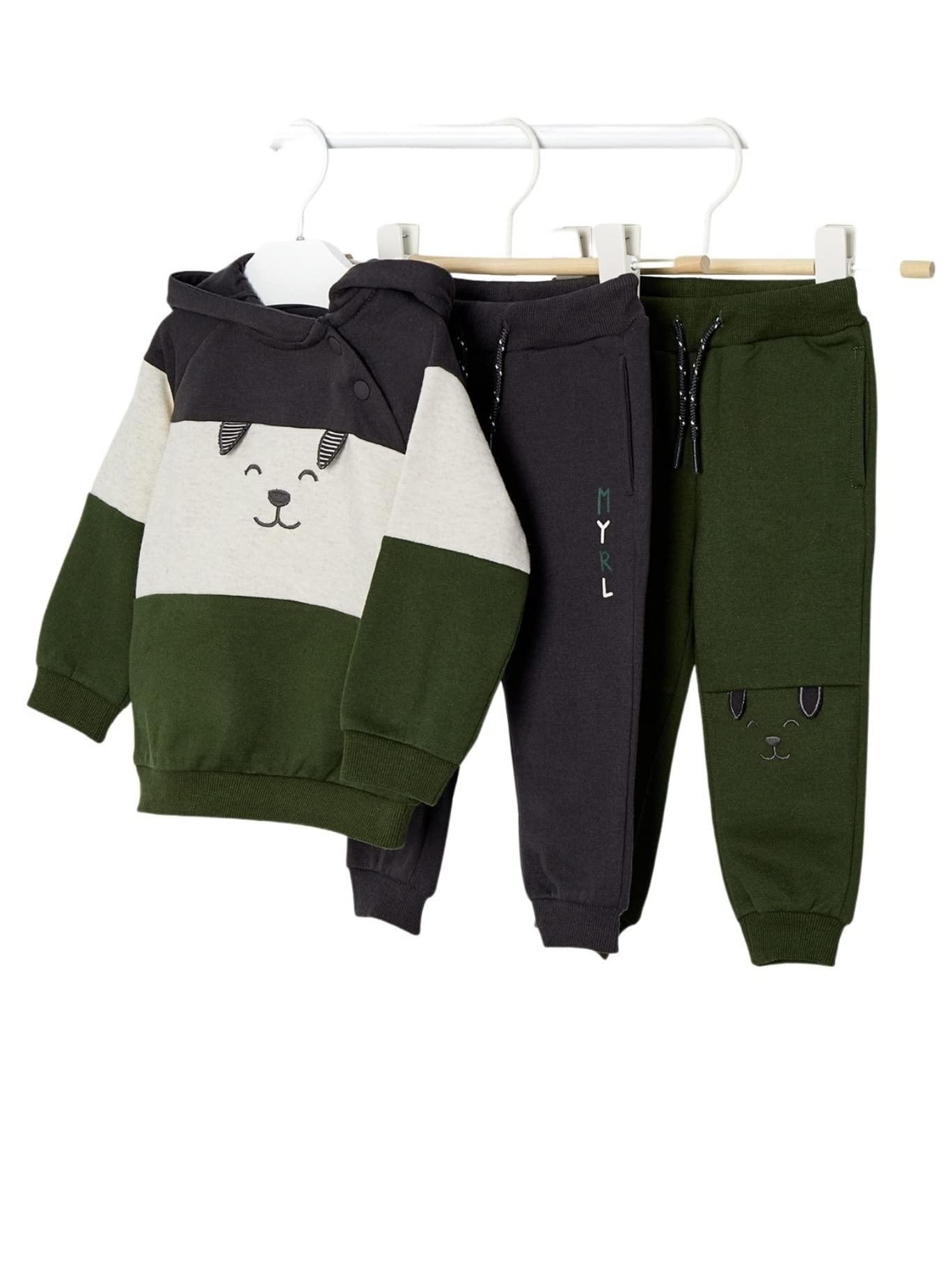Mayoral Baby Boys 2-Piece Tracksuit Set - Soft Cotton Ivy Green Outfit (Style 2830) | Comfortable Playwear for Toddlers & Casual Daycare Outfits