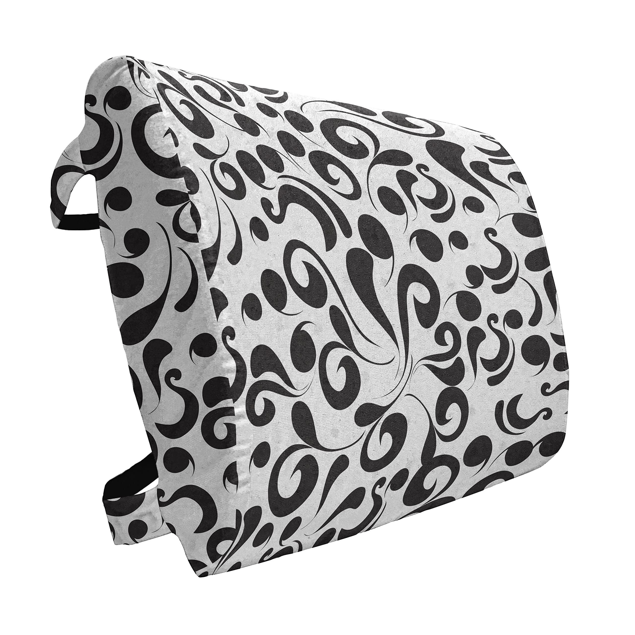 Ambesonne Black and White Lumbar Support Pillow - High Density Foam for Office Chair & Car Seat - 14