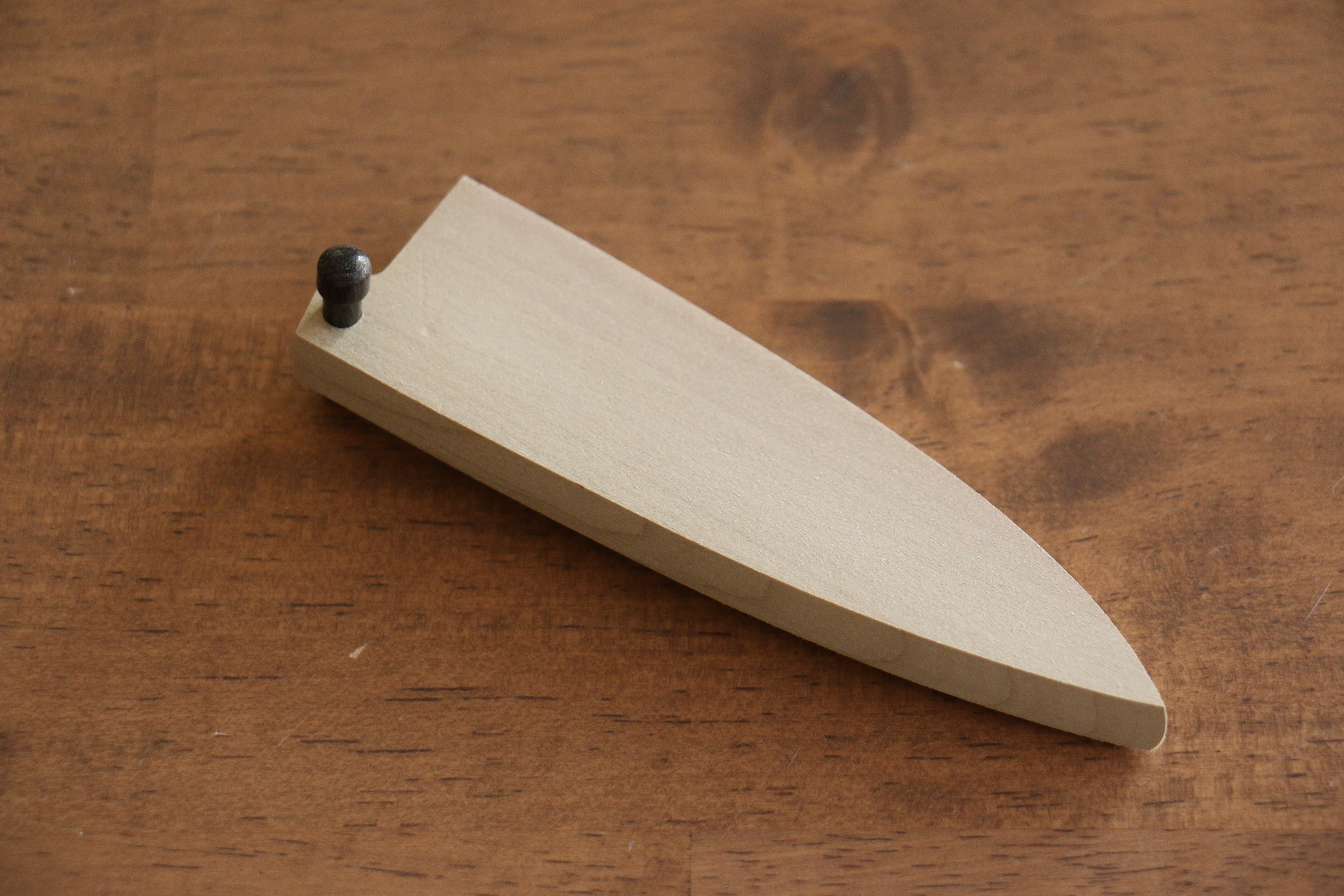 Premium Magnolia Saya Sheath for 80mm Petty Knife - Handcrafted Plywood Pin - Perfect for Kitchen, Camping & Outdoor Cooking