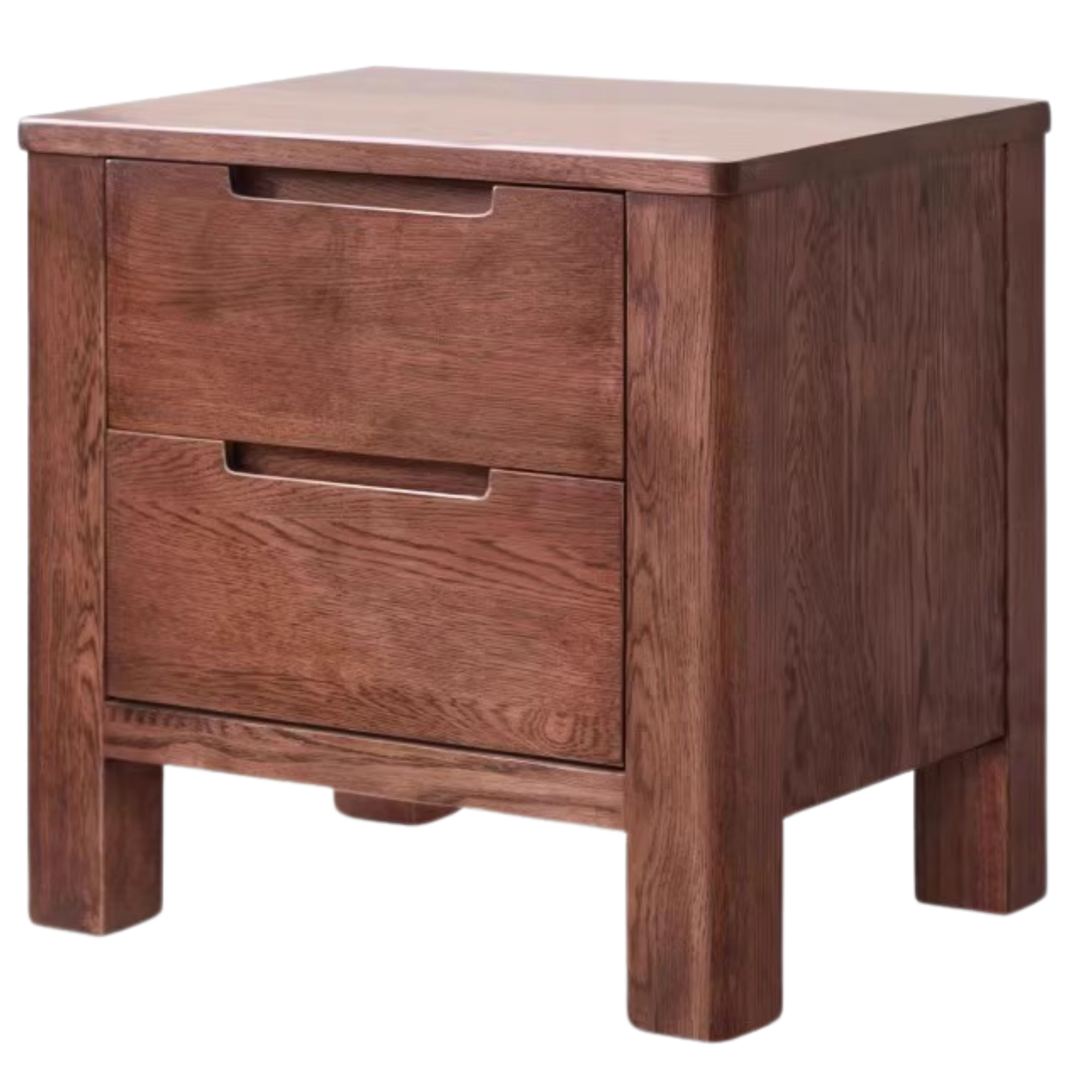 Solid Oak Wood Nightstand - Scandinavian Modern Bedside Table for Bedroom, Living Room & Nursery - Stylish & Durable Storage Solution