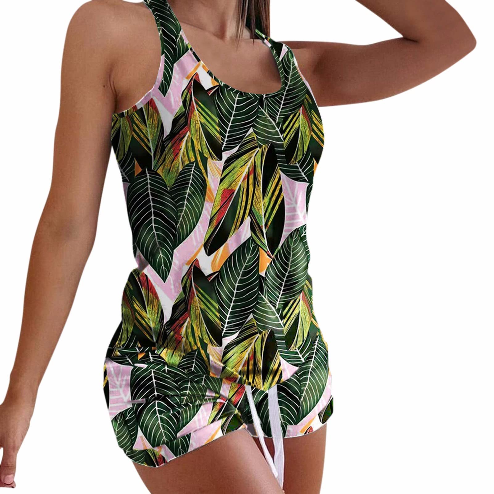 Women's Short Sleeve Pajama Set - Soft Sleepwear Tank Top & Shorts for Comfortable Nightwear | Perfect for Lounge, Travel & Summer Sleep
