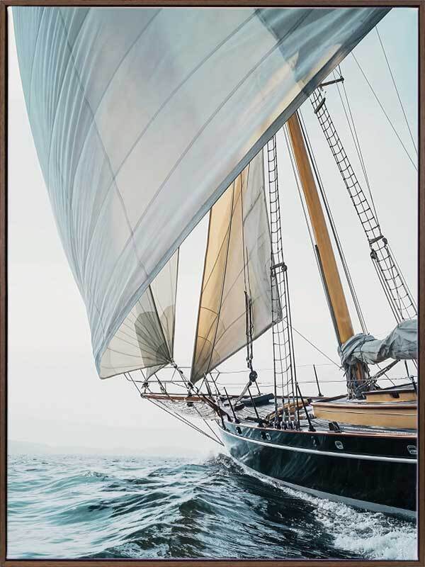 Day at Sea Canvas Art Print - Nautical Beach Wall Decor for Living Room, Bedroom & Office - Perfect Coastal Home Decor & Gift Idea