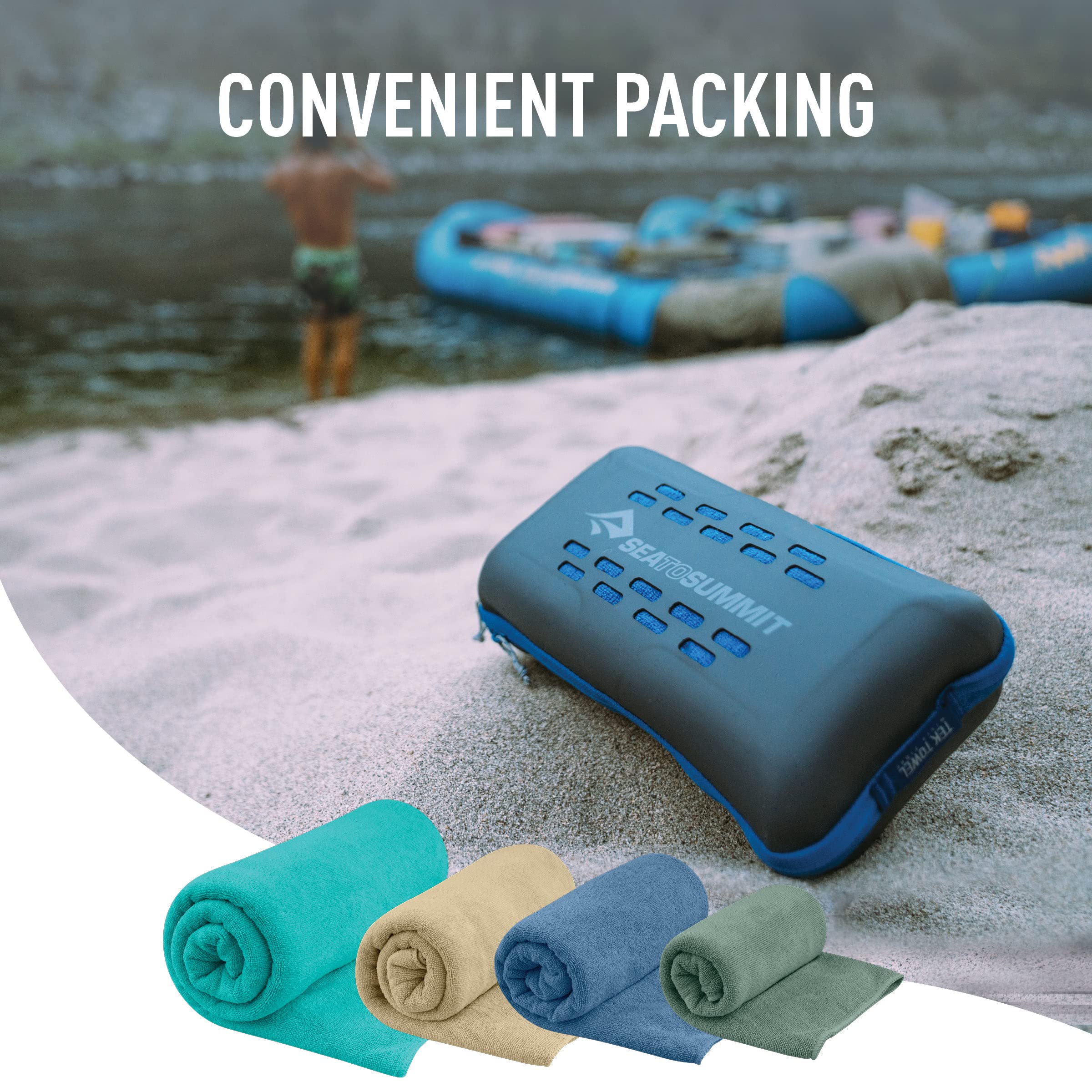 Sea to Summit Tek Towel - Ultra Soft & Quick Dry Camping Towel for Hiking, Backpacking & Travel | Lightweight & Compact for Outdoor Adventures