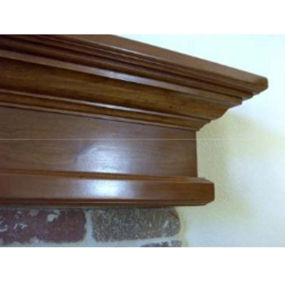 Handcrafted Imperial Traditional Wood Mantel Shelf - Solid Oak Fireplace Shelf for Living Room, Bedroom & Home Decor | Rustic Wall Shelf for Picture Frames, Candles & Display