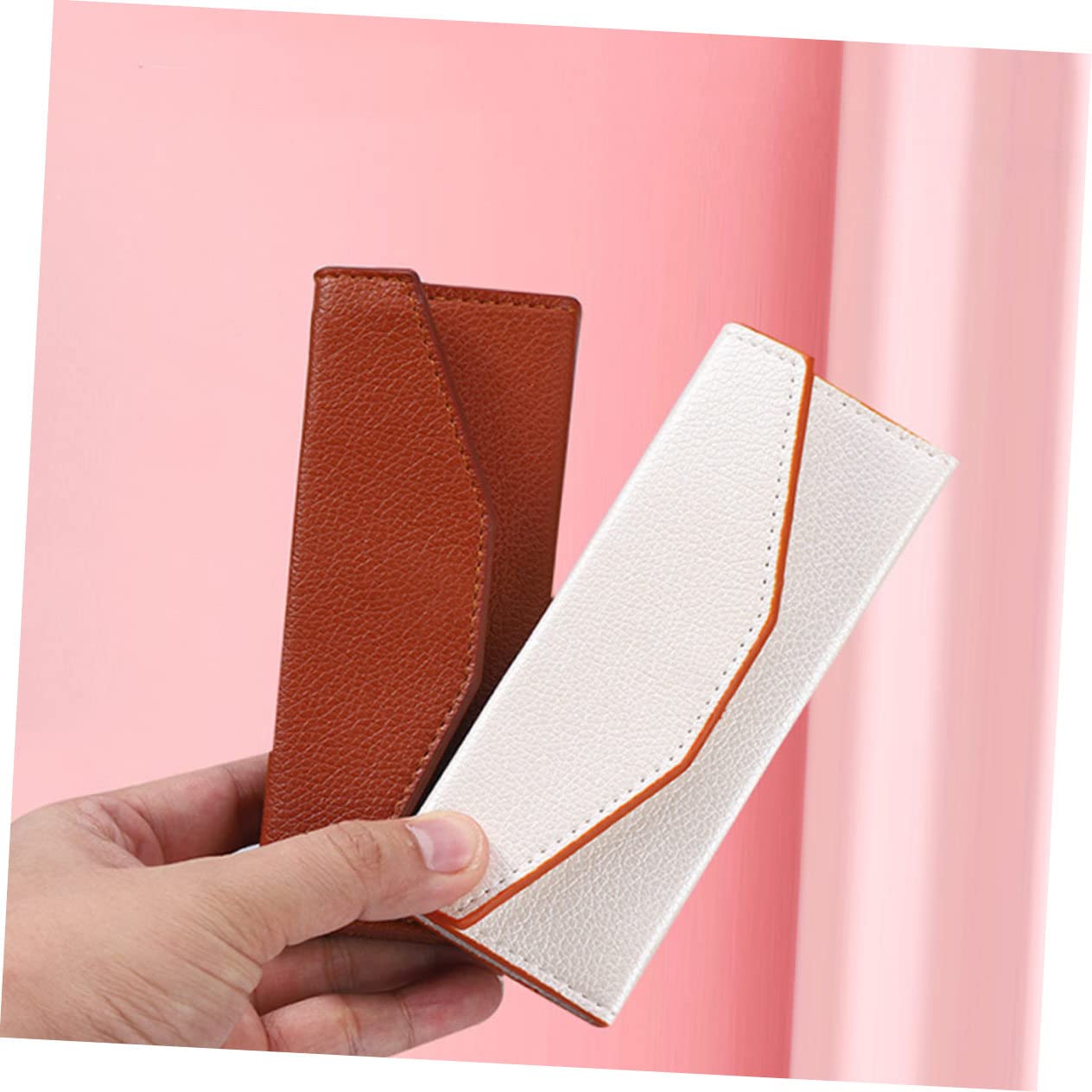 2pcs PU Eyelash Extension Tweezers Storage Case - Scratch & Wear Resistant Makeup Tool Organizer, Portable Cosmetic Accessories Holder for Lash Techs & Beauty Professionals (Perfect for Salon, Travel & Home Use)