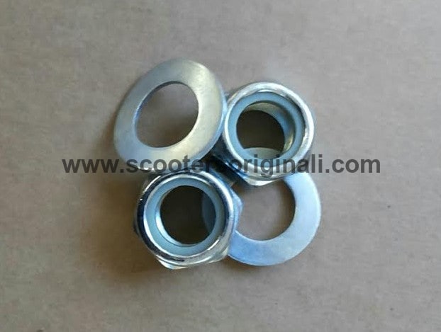 Lambretta Engine Bolt Nut Set - Nyloc Zinc Plated - High-Quality Fasteners for Scooter & Motorcycle Repair & Maintenance