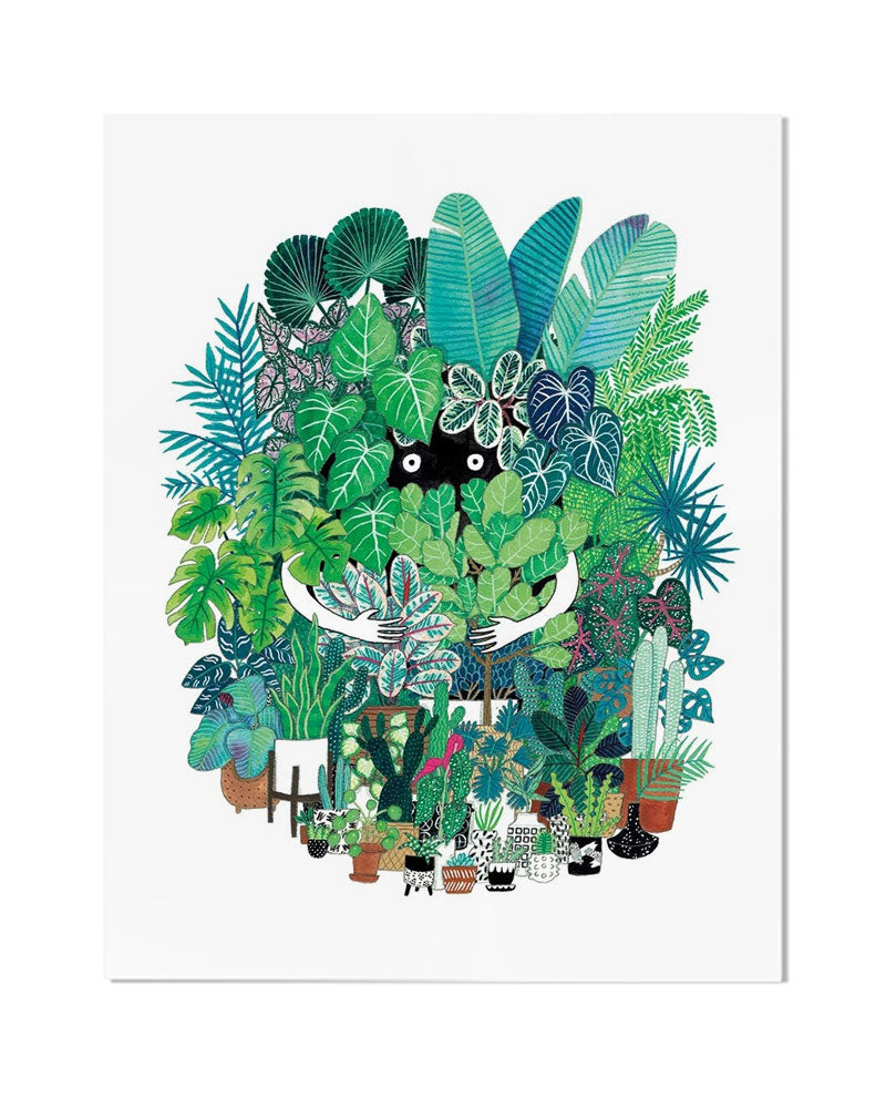 Plant Freak Art Print - 11x14 Inches Botanical Wall Decor - Perfect for Home, Office & Gift Giving