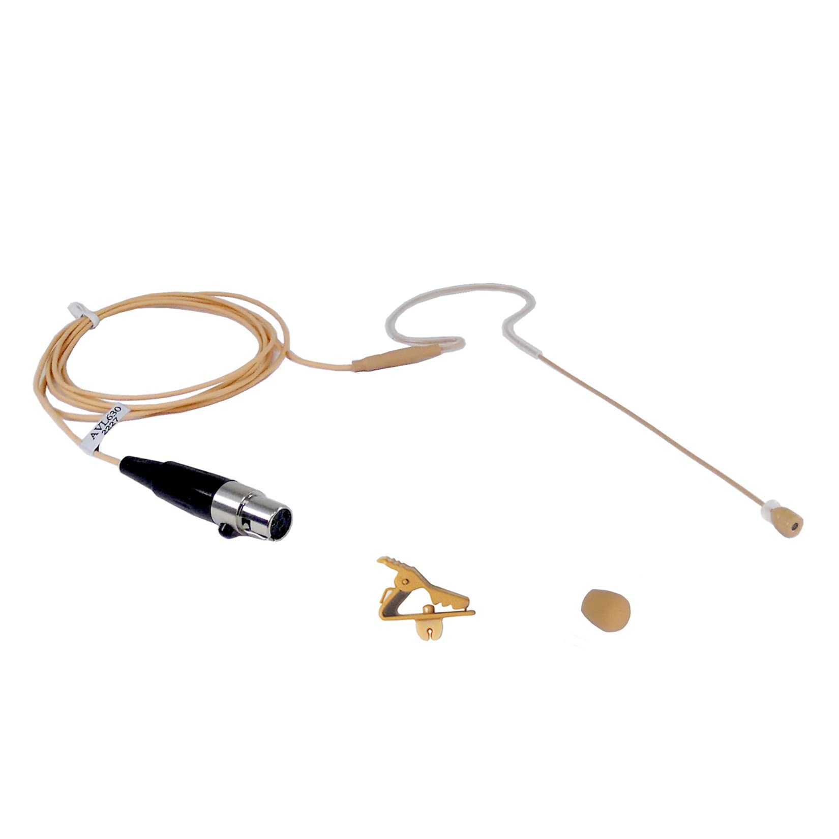 Shure Wireless Microphone System Compatible Earhook Headset Mic - AV-JEFES AVL-630-SH4 with Secure Fit for Performers, Presenters & Public Speakers - Perfect for Live Shows, Conferences & Stage Performances